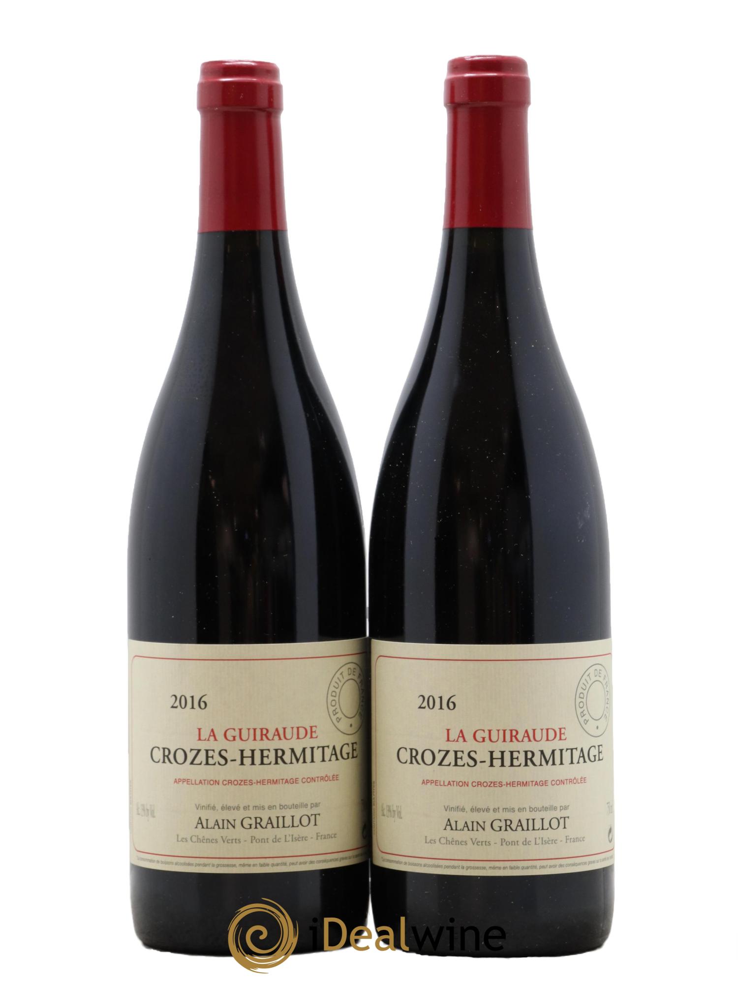 Crozes-Hermitage La Guiraude Domaine Graillot 2016 - Lot de 2 bouteilles - 0