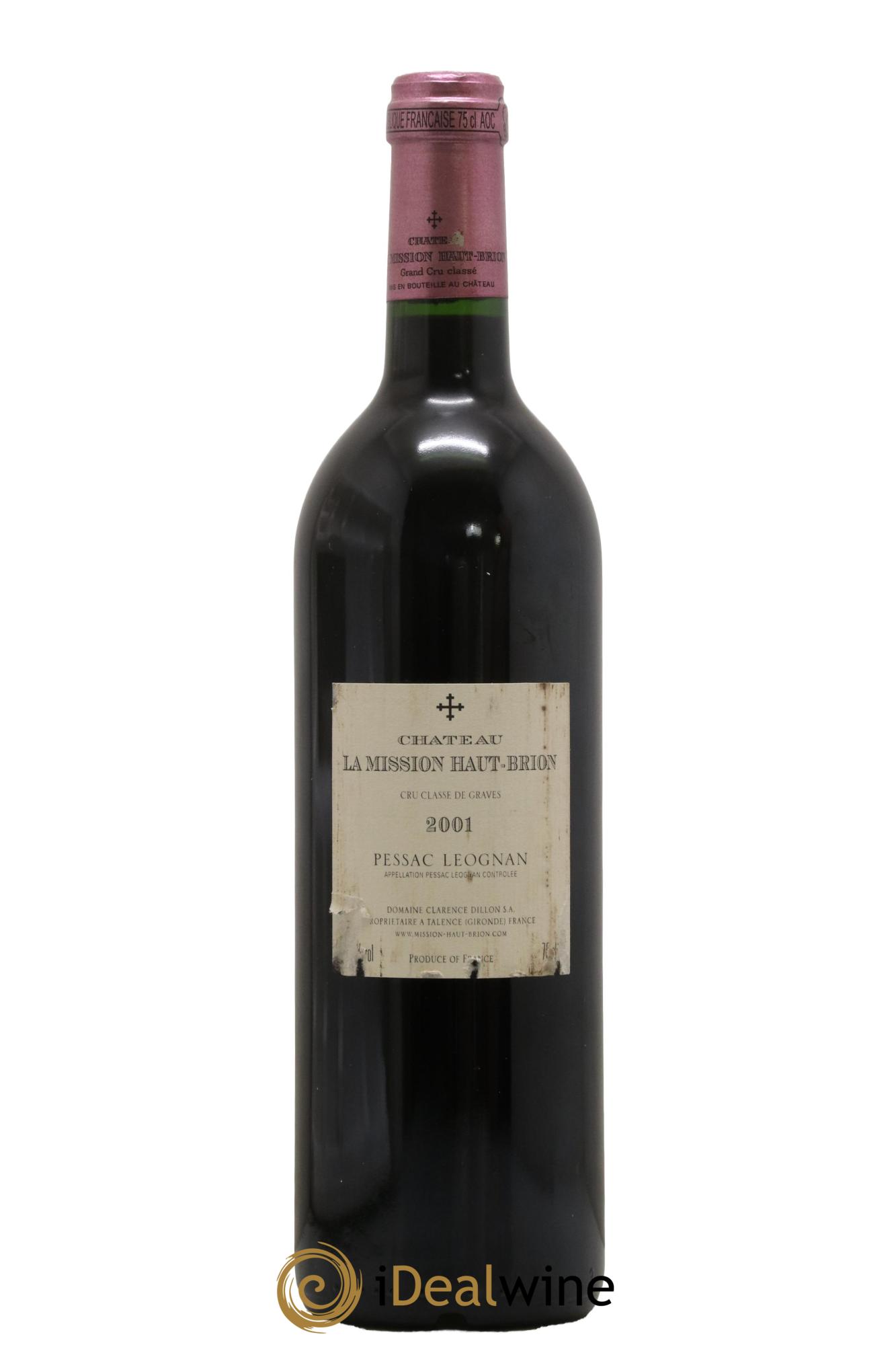 Château la Mission Haut-Brion Cru Classé de Graves 2001 - Lot de 1 bouteille - 1