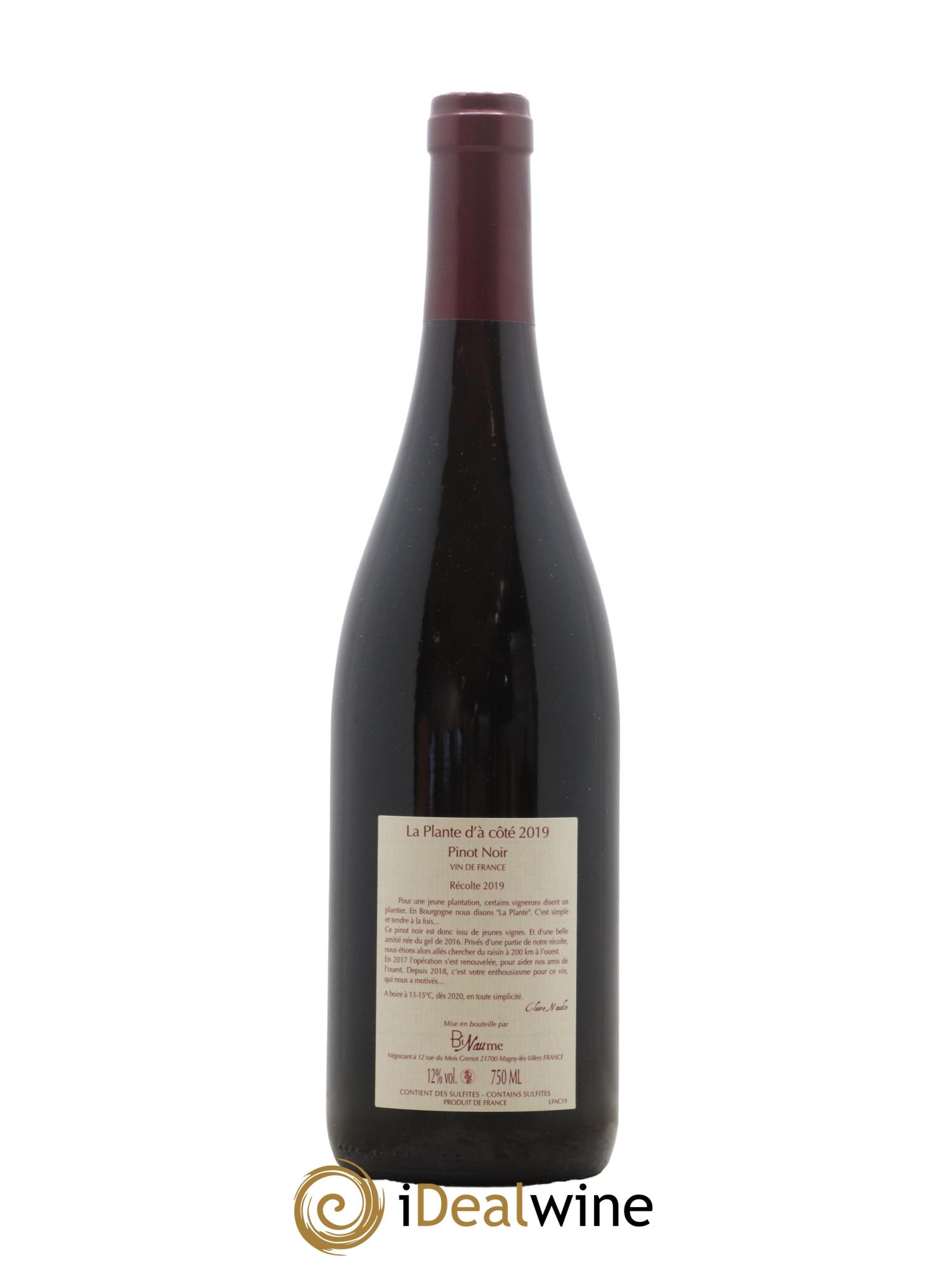 Vin de France La Plante d'à coté Binaume Bizot-Naudin 2019 - Lot de 1 bouteille - 1