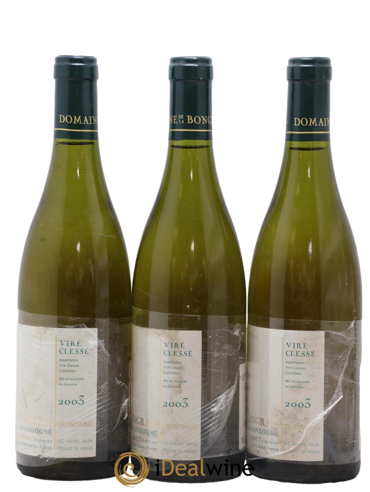 Viré-Clessé Cuvée E.J. Thevenet Domaine de la Bongran (J.Thevenet) 2003 - Lot de 3 bouteilles - 1