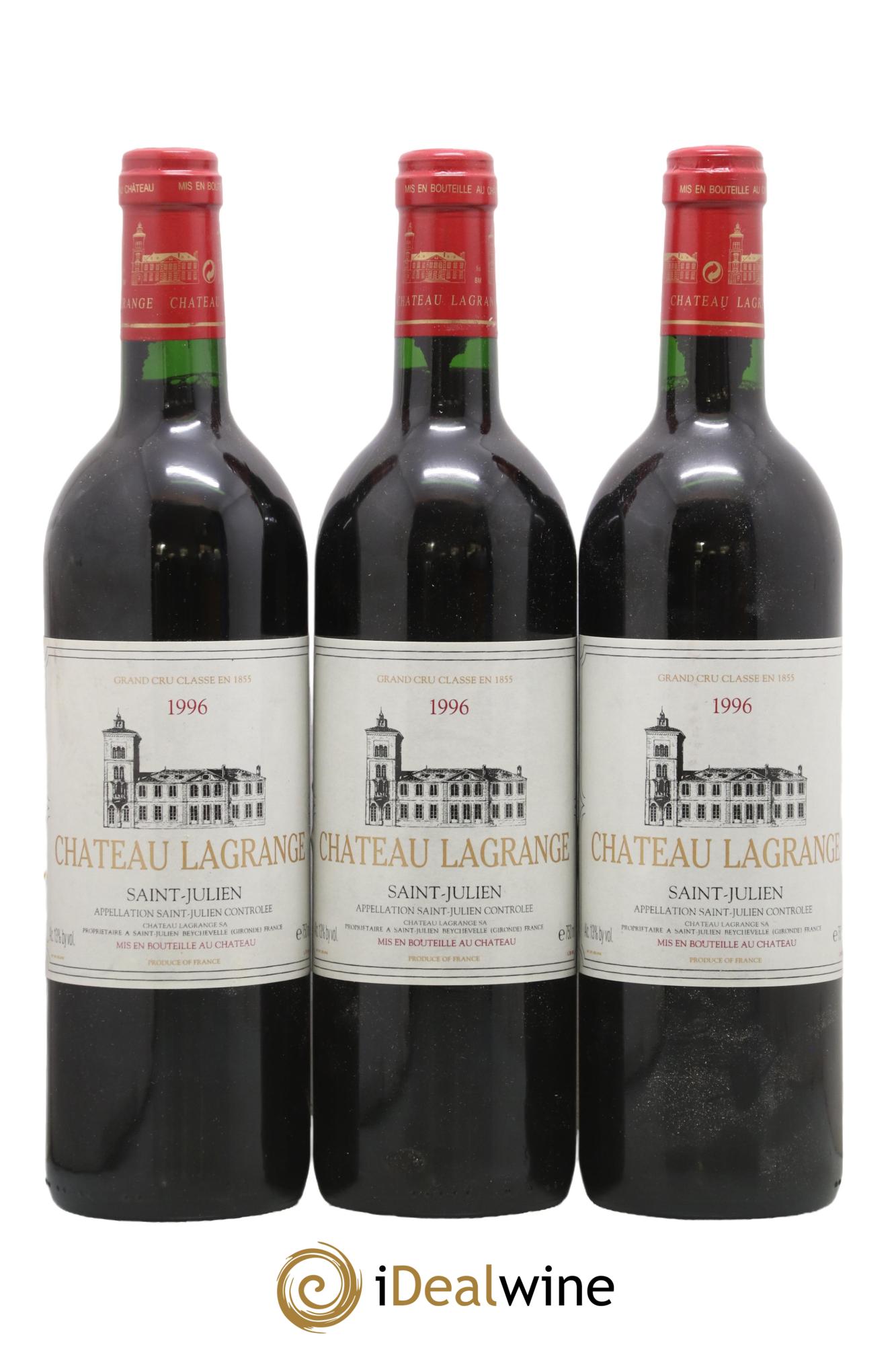 Château Lagrange 3ème Grand Cru Classé 1996 - Lotto di 3 bottiglie - 0