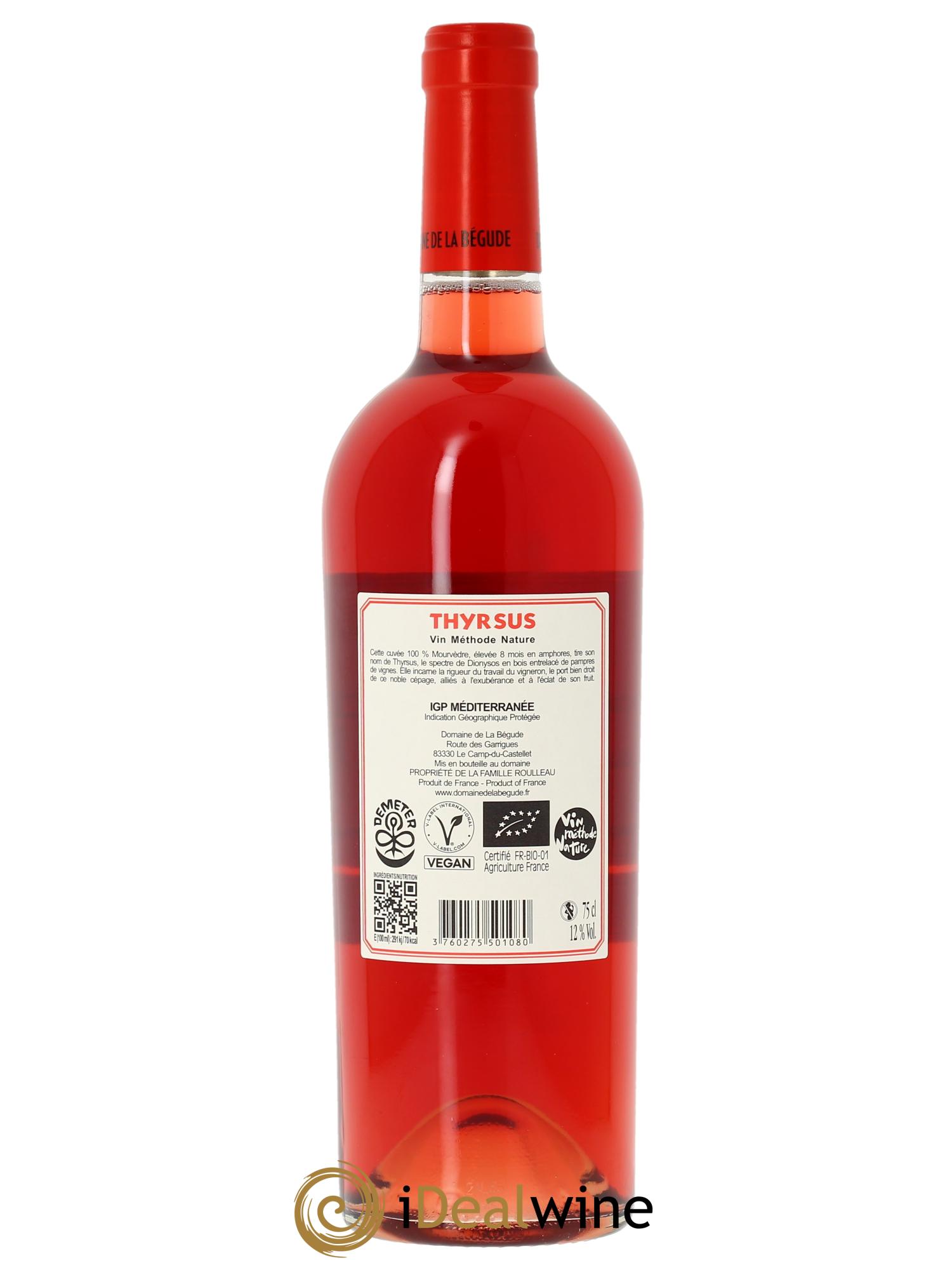 IGP Méditerranée La Bégude Thyrsus 2024 - Lot de 1 bouteille - 1