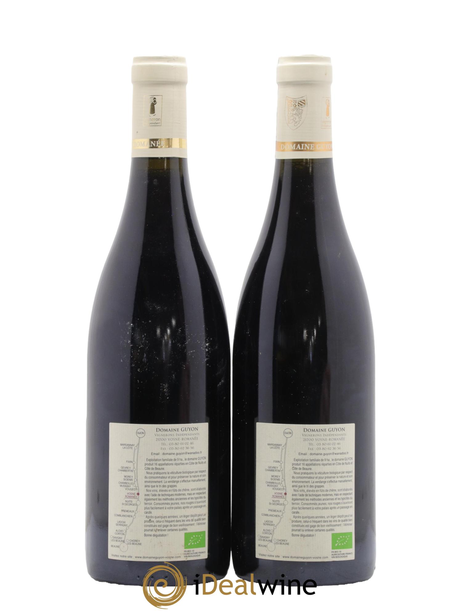 Clos de Vougeot Grand Cru Guyon (Domaine) 2013 - Lot de 2 bouteilles - 1