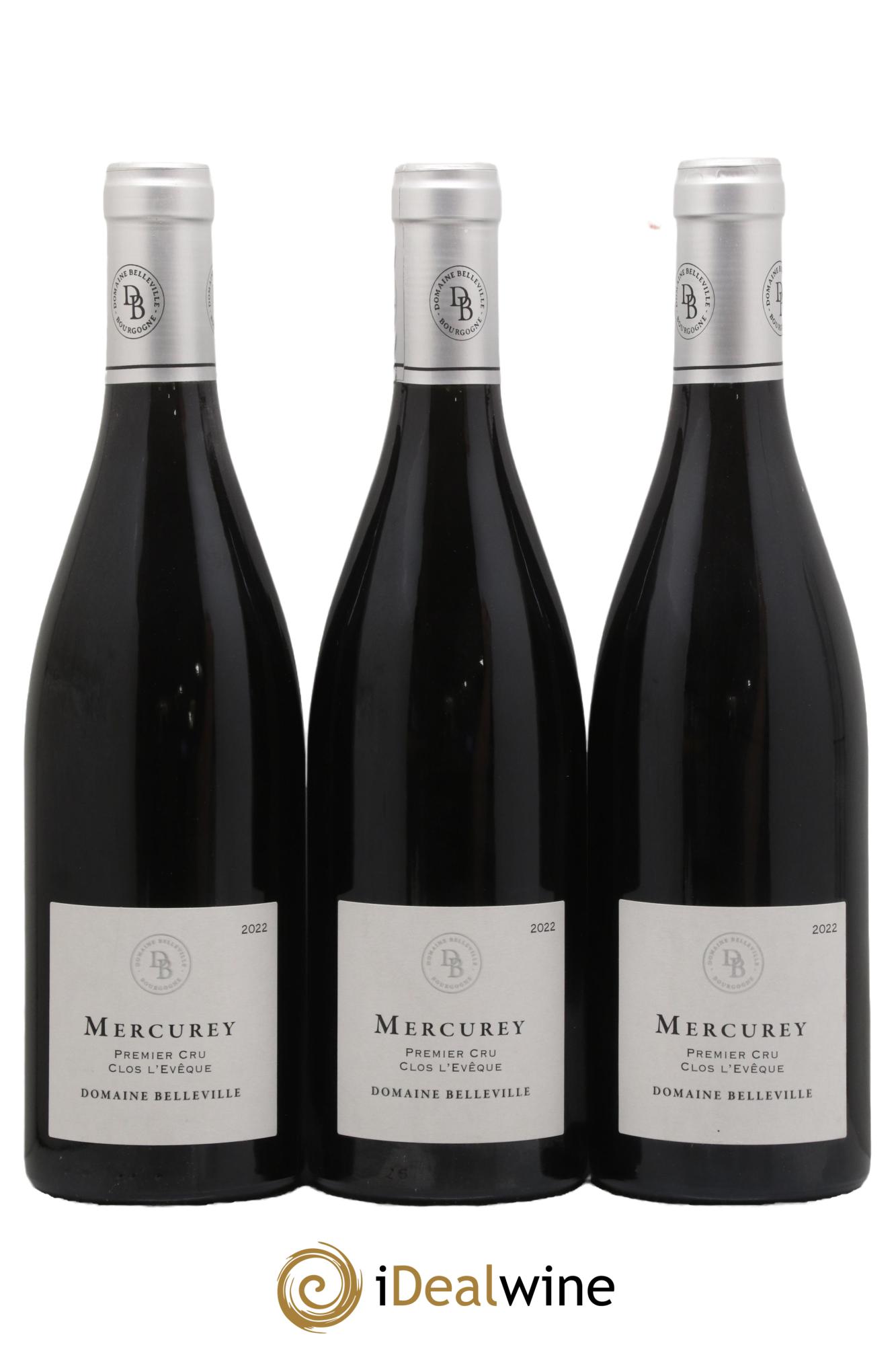 Mercurey 1er Cru Clos l'Evêque Belleville 2022 - Posten von 3 Flaschen - 0