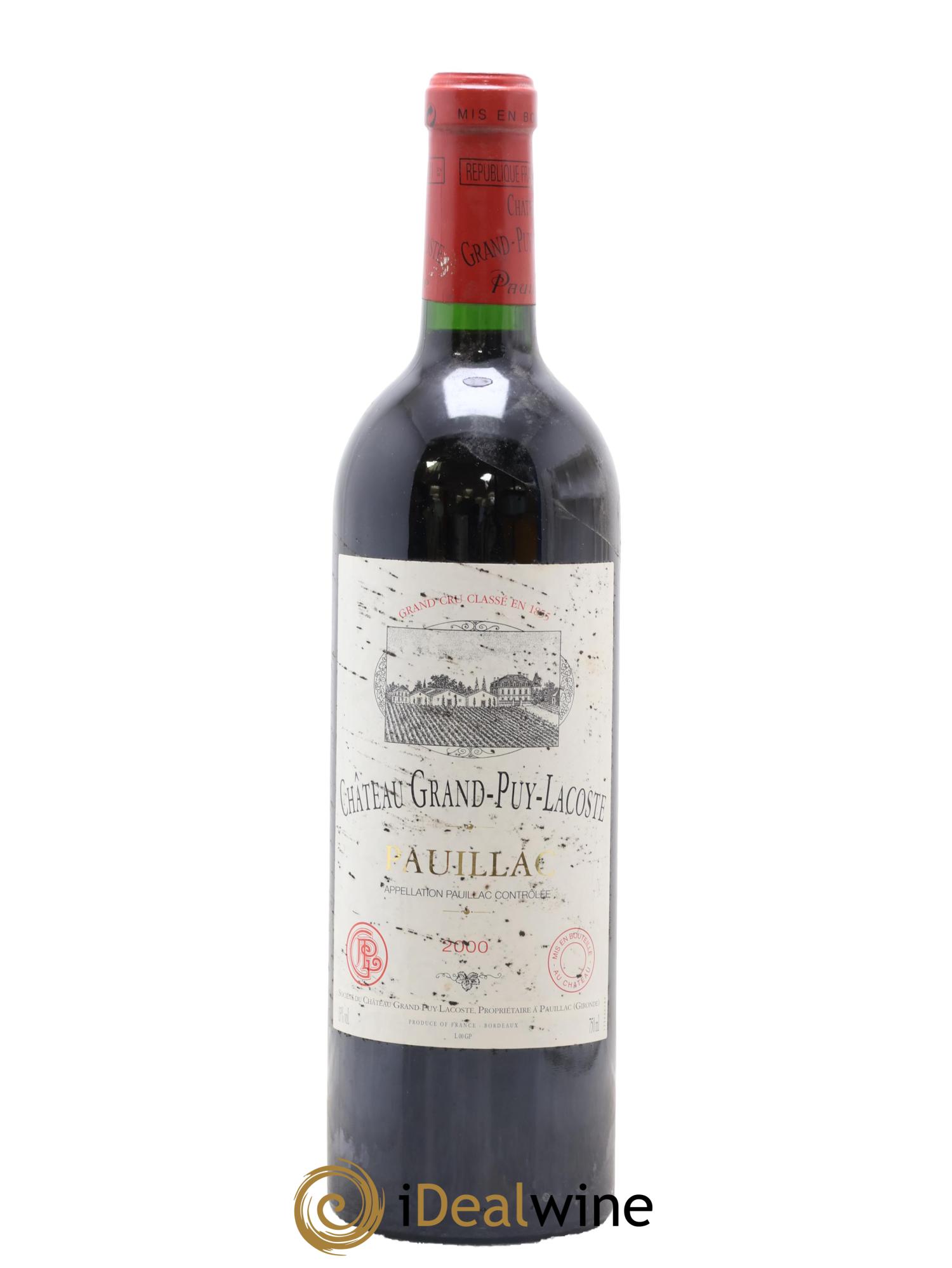 Château Grand Puy Lacoste 5ème Grand Cru Classé 2000 - Lot de 1 bouteille - 0