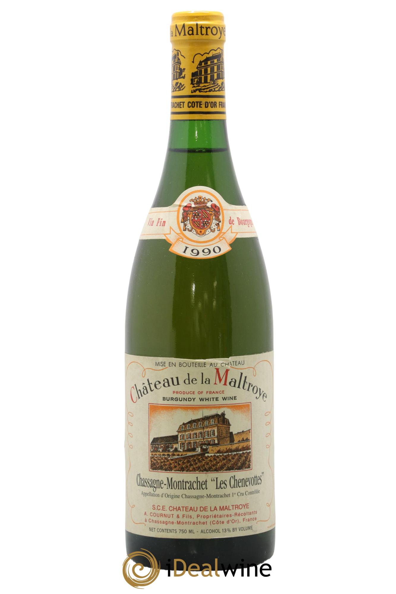 Chassagne-Montrachet 1er Cru Les Chenevottes Château de la Maltroye 1990 - Posten von 1 Flasche - 0