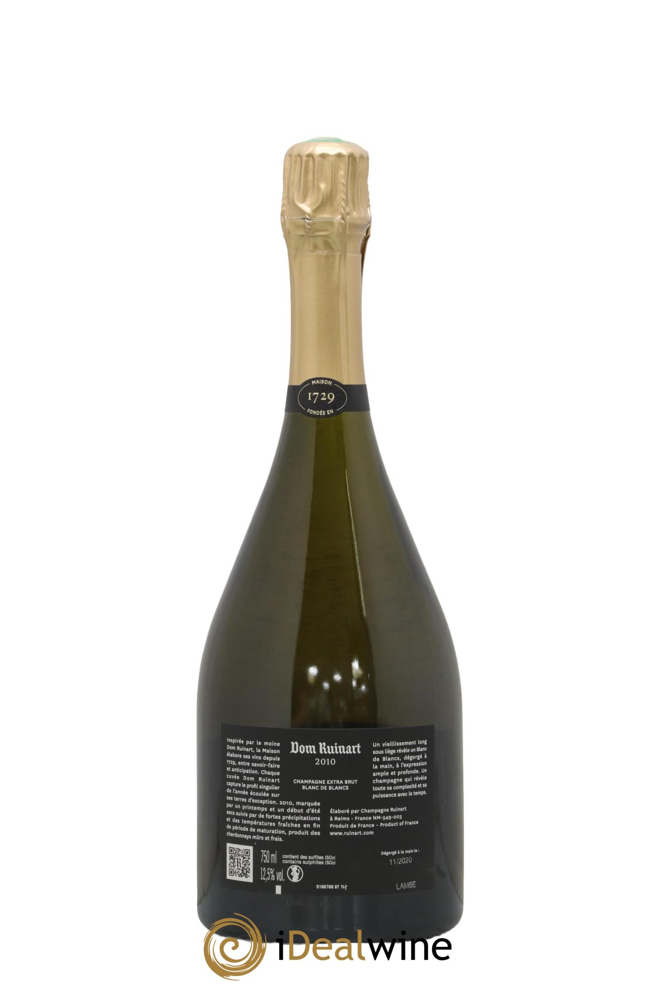 Dom Ruinart Brut Ruinart 2010 - Lot de 1 bouteille - 1