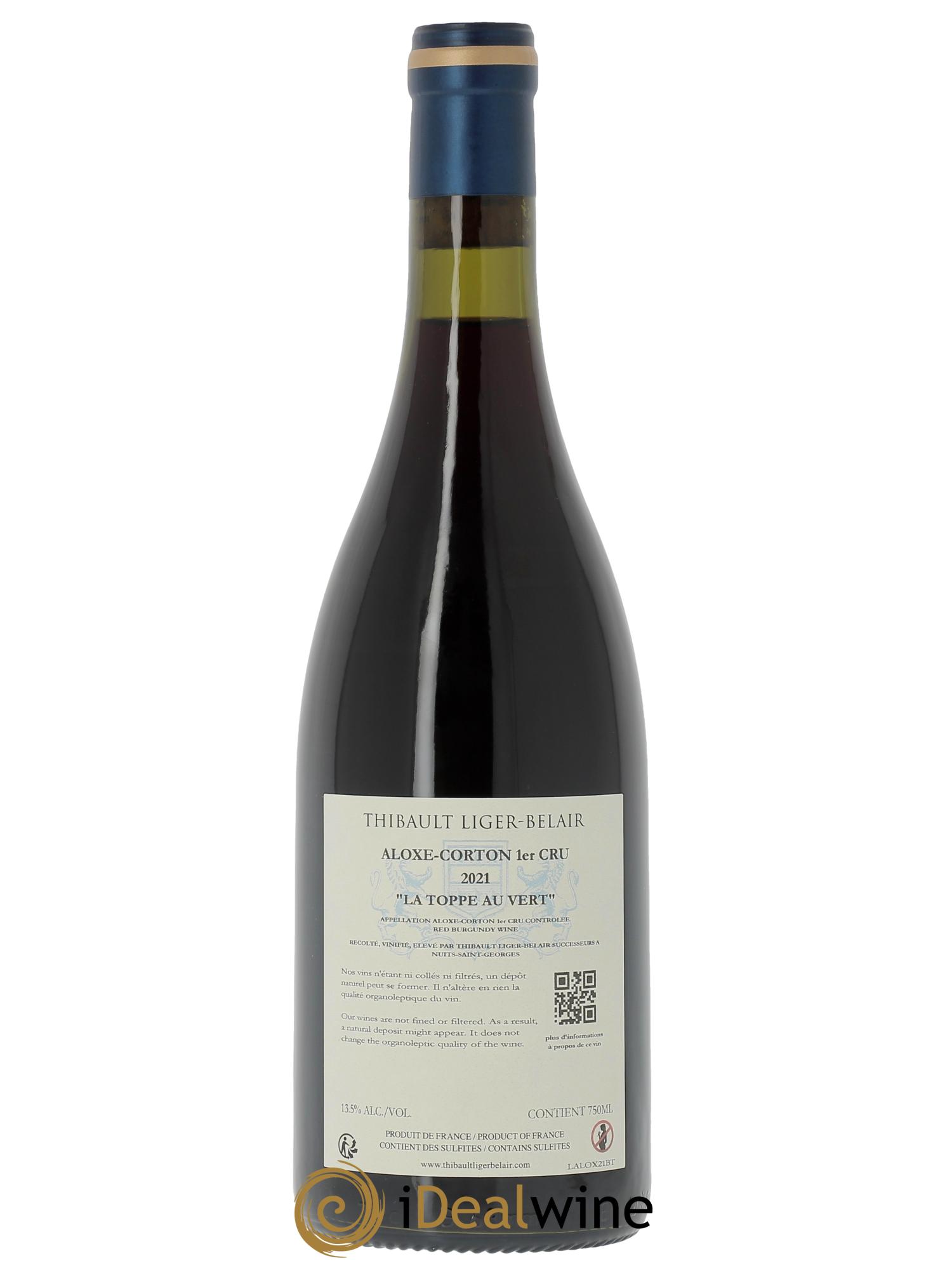 Aloxe-Corton 1er Cru La Toppe au Vert Thibault Liger-Belair  2021 - Lot de 1 bouteille - 1