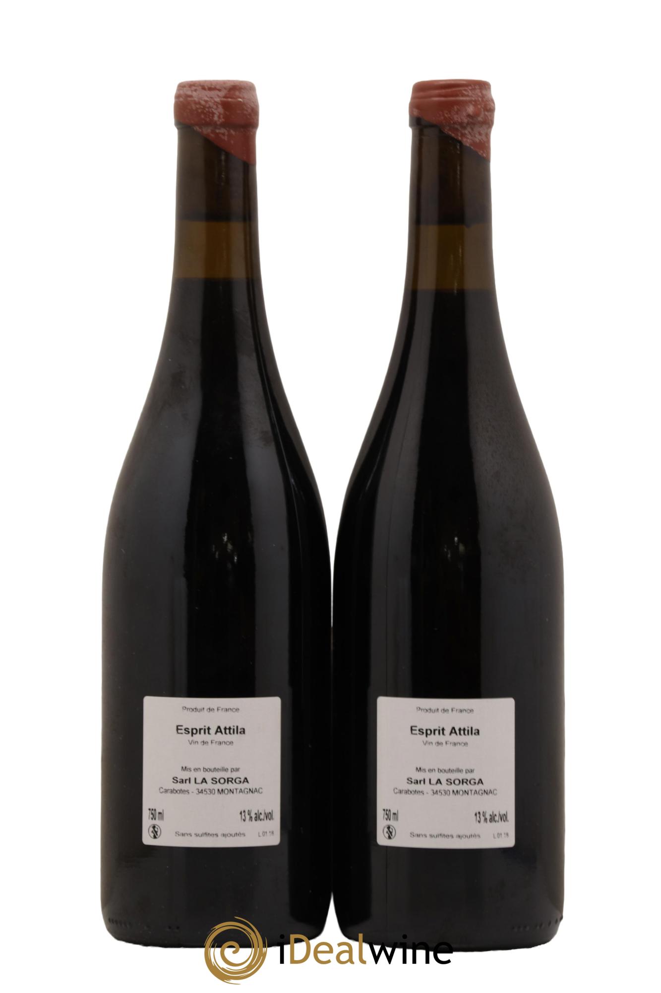 Vin de France Esprit Attila La Sorga Anthony Tortul 2018 - Lot de 2 bouteilles - 1