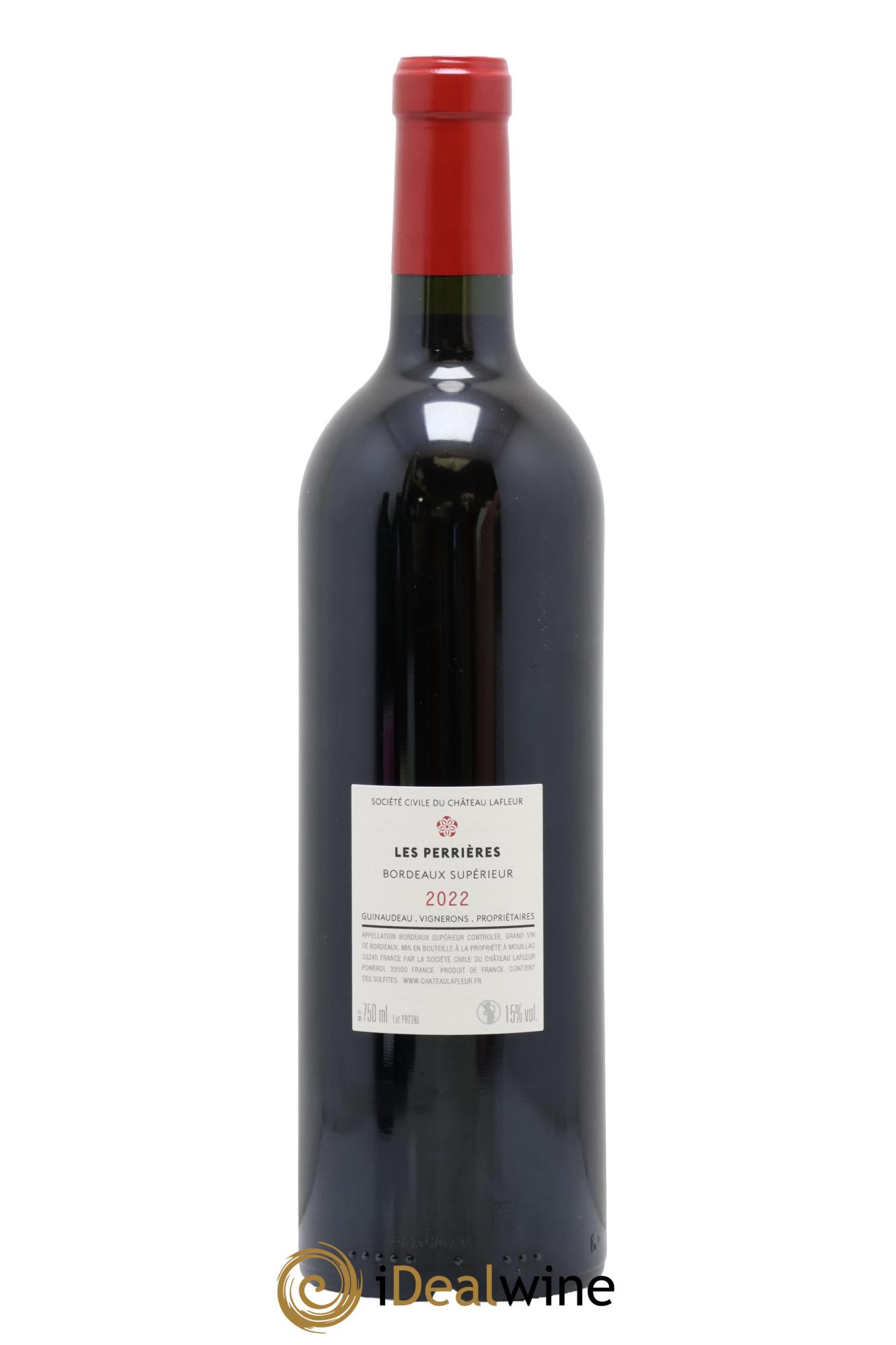 Bordeaux Supérieur Les Perrières de Lafleur 2022 - Lot de 1 bouteille - 1
