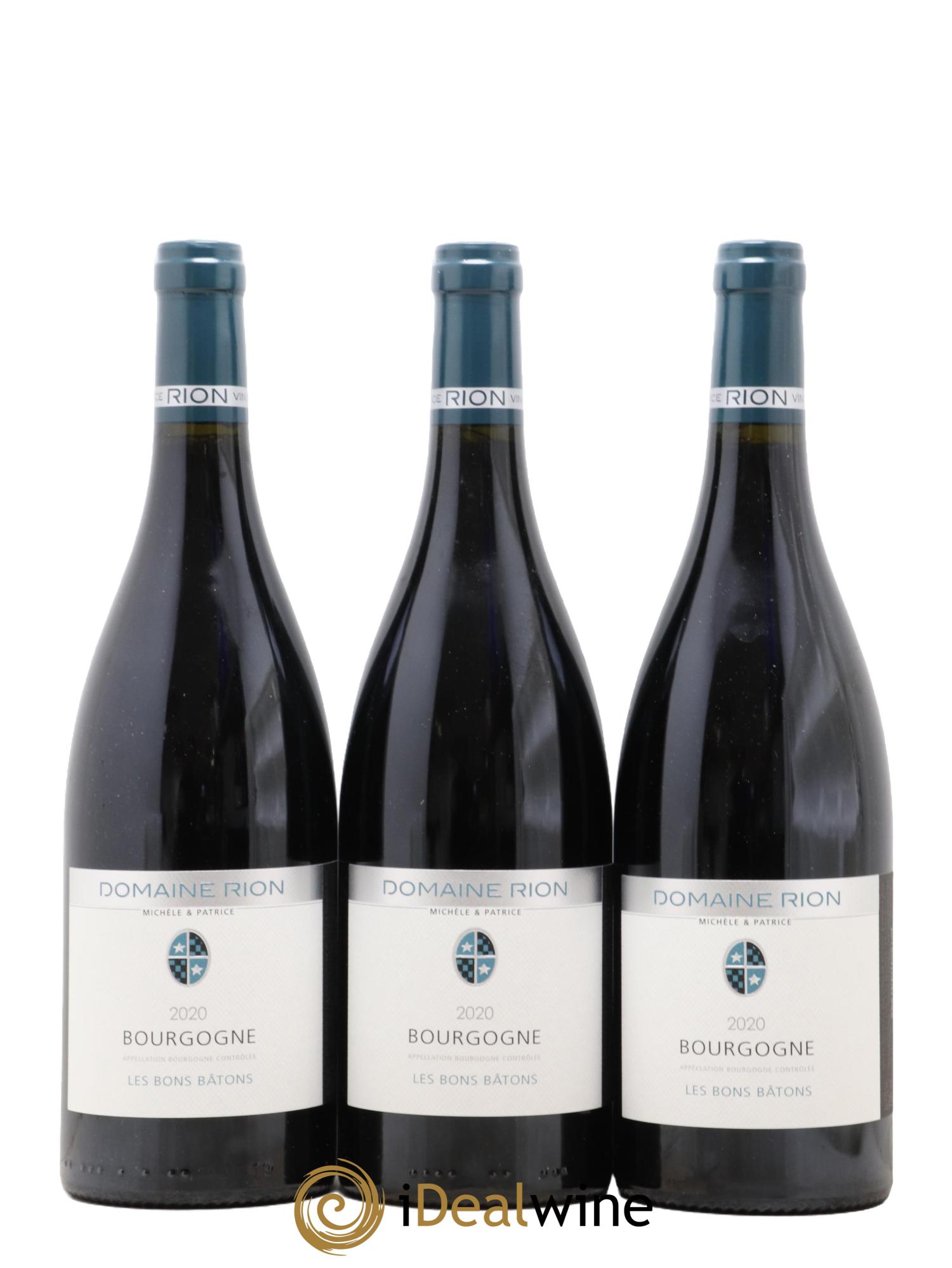 Bourgogne Les Bons Bâtons Domaine Rion 2020 - Lot de 3 bouteilles - 0