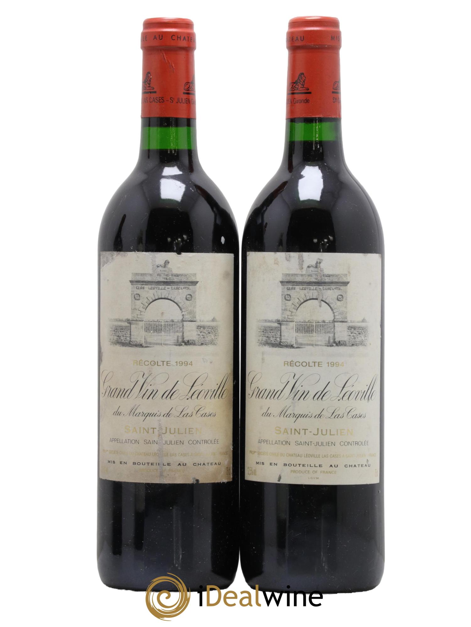 Château Léoville Las Cases 2ème Grand Cru Classé 1994 - Posten von 2 Flaschen - 0