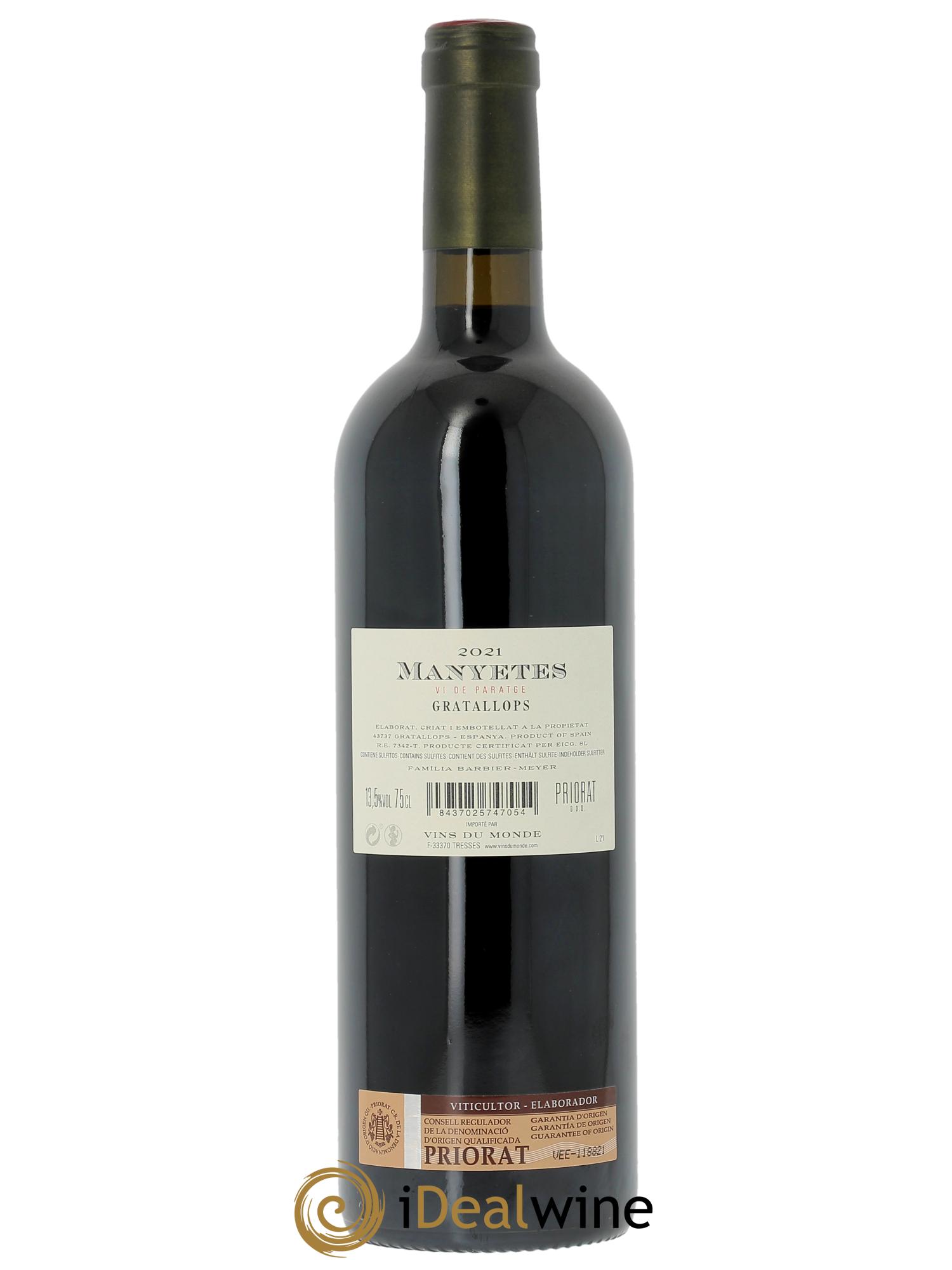 Priorat Clos Mogador Manyetes René Barbier 2021 - Lotto di 1 bottiglia - 1