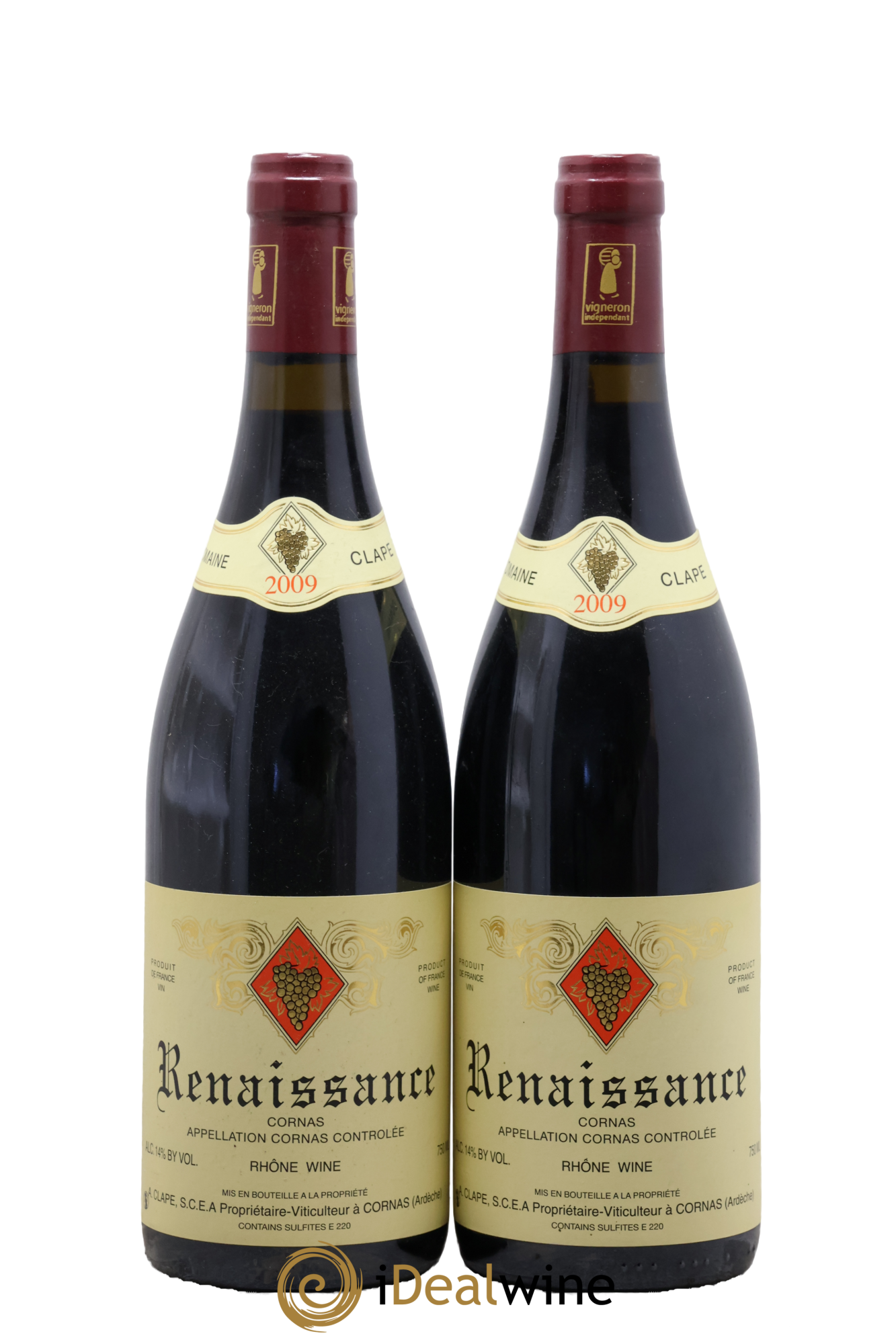 Cornas Renaissance Auguste Clape 2009 - Lot de 2 bouteilles - 0