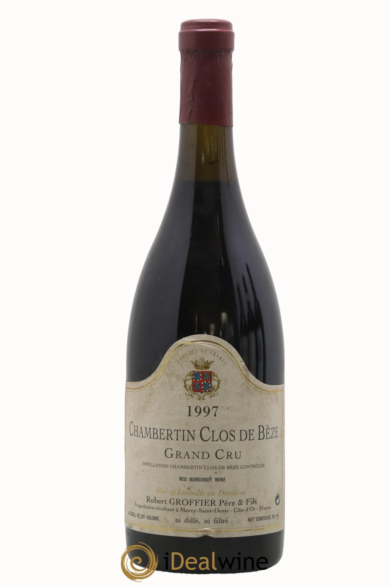 Chambertin Clos de Bèze Grand Cru Robert Groffier Père & Fils (Domaine) 1997 - Posten von 1 Flasche - 0