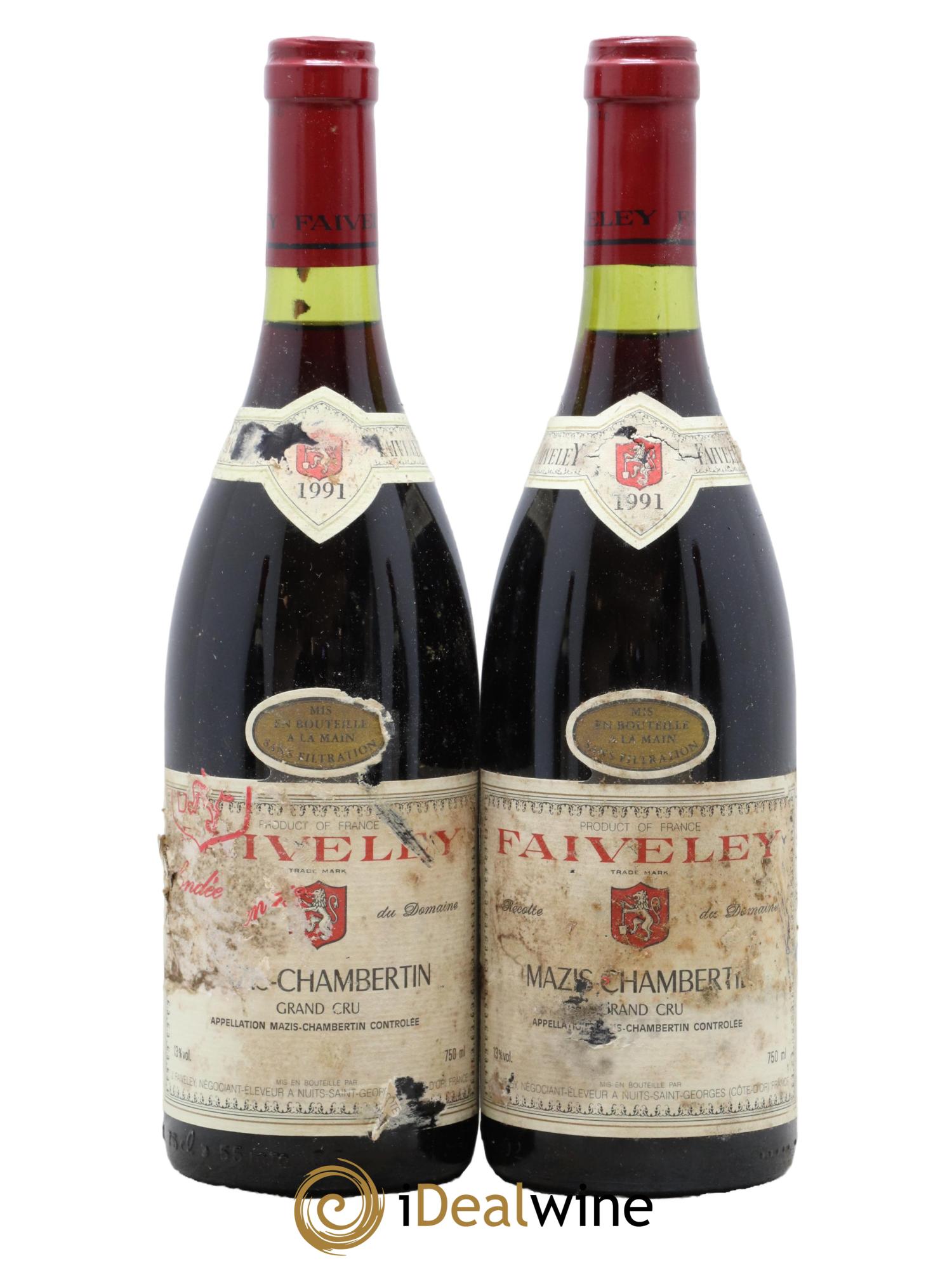 Mazis-Chambertin Grand Cru Faiveley 1991 - Lot de 2 bouteilles - 0