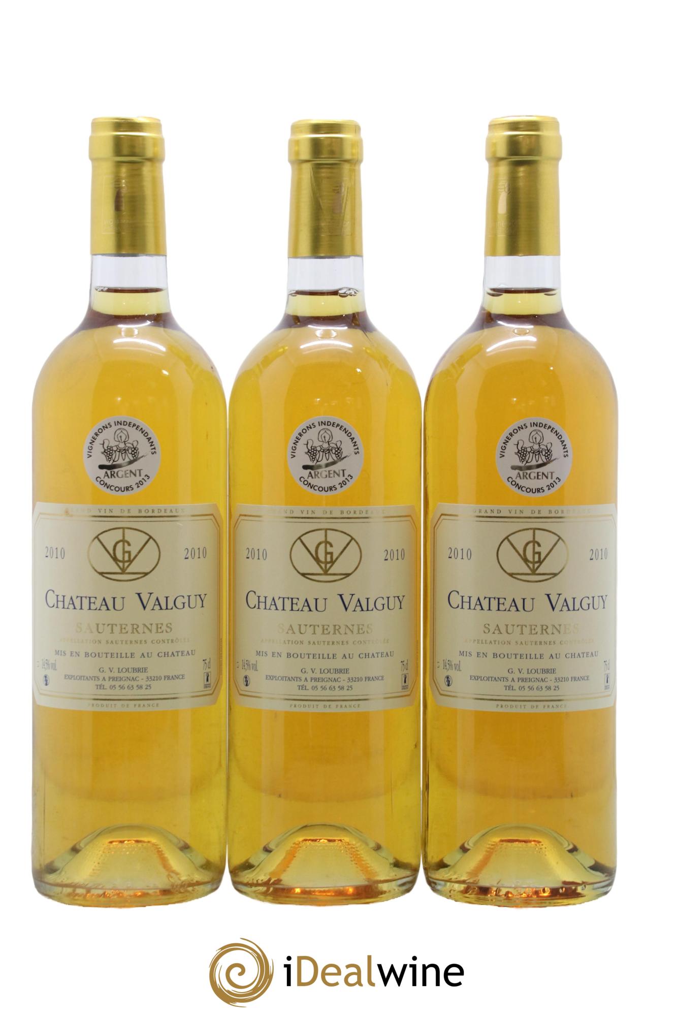 Sauternes Chayteau Valguy 2010 - Posten von 3 Flaschen - 0