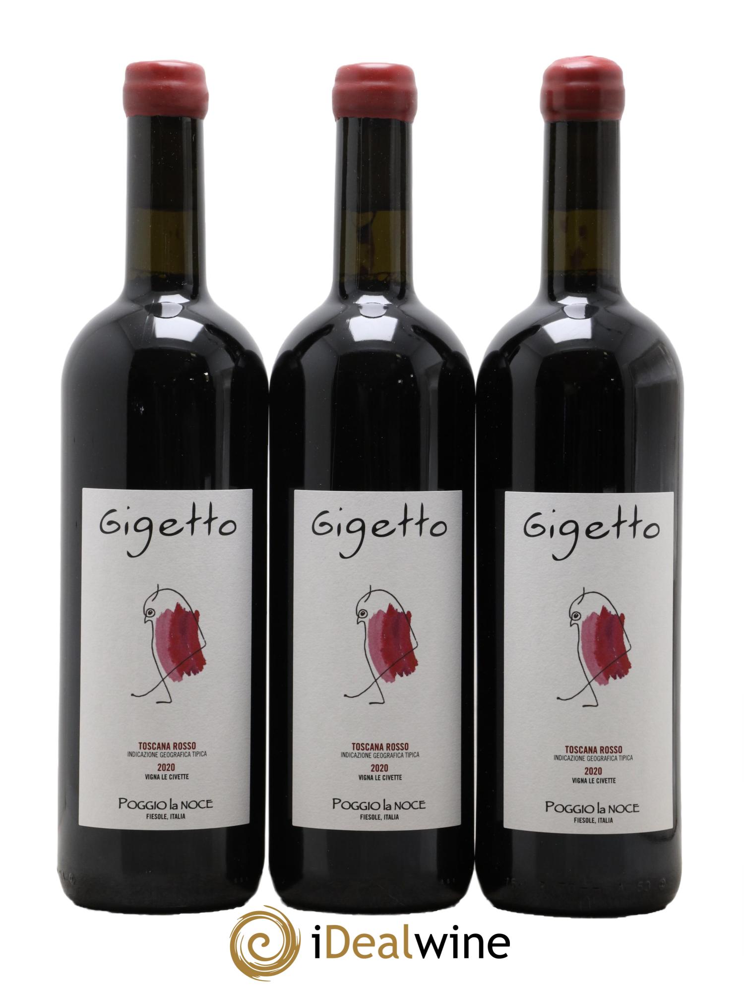 Toscana IGT Poggio La Noce Gigetto 2020 - Lot de 3 bouteilles - 0