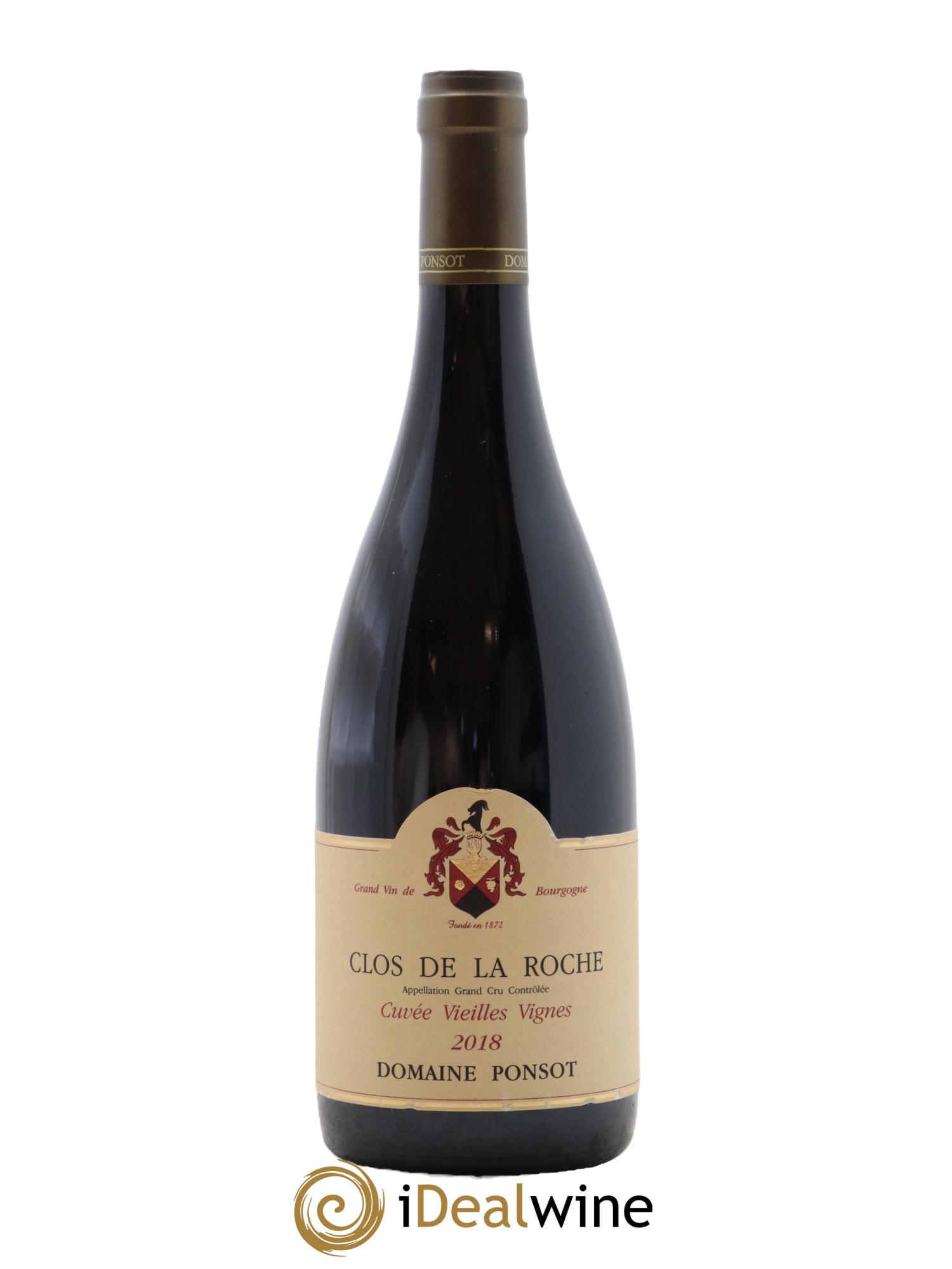 Clos de la Roche Grand Cru Vieilles Vignes Ponsot (Domaine) 2018 - Lot de 1 bouteille - 0