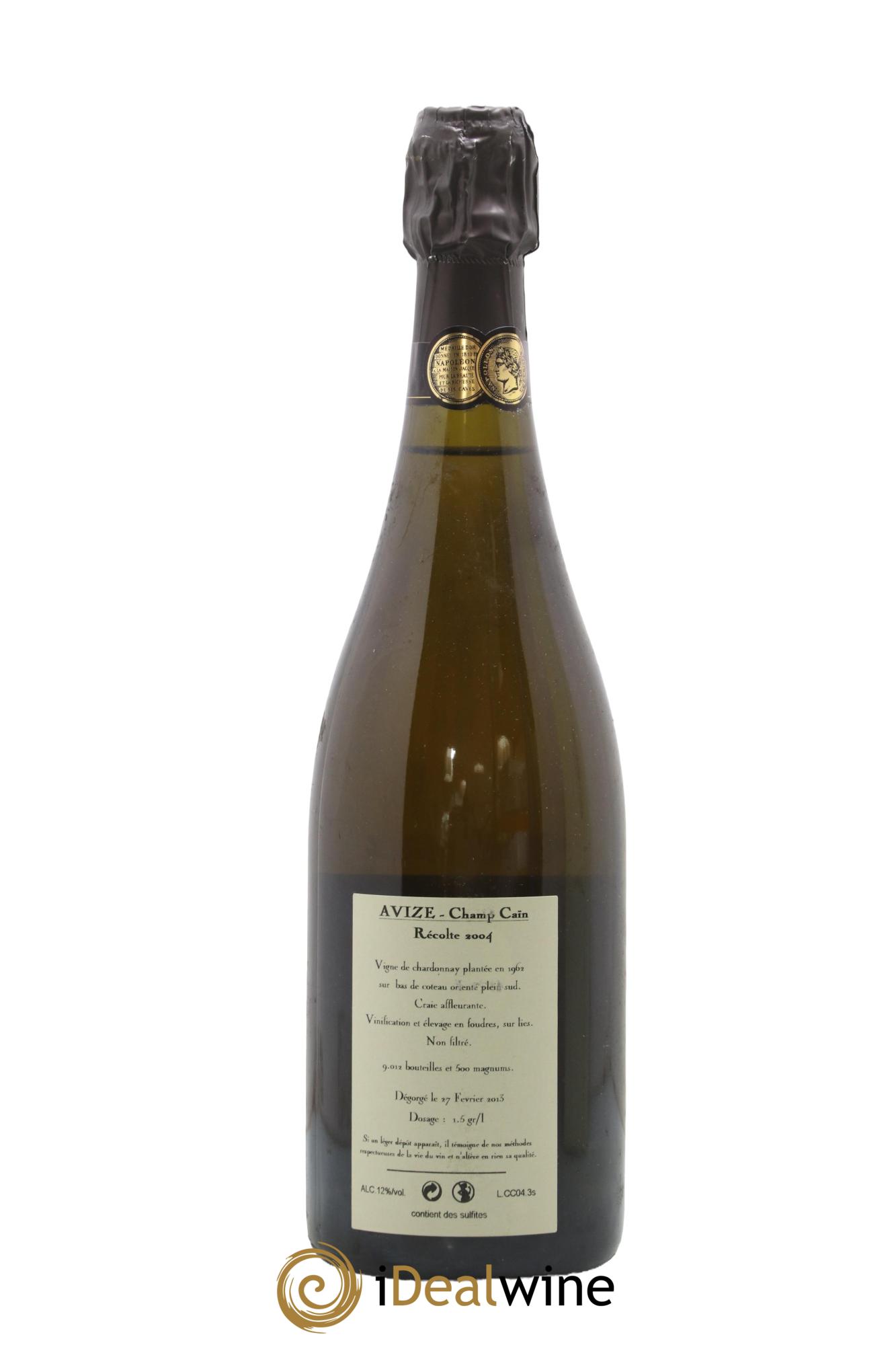 Avize Champ Caïn Extra-Brut Jacquesson 2004 - Posten von 1 Flasche - 1