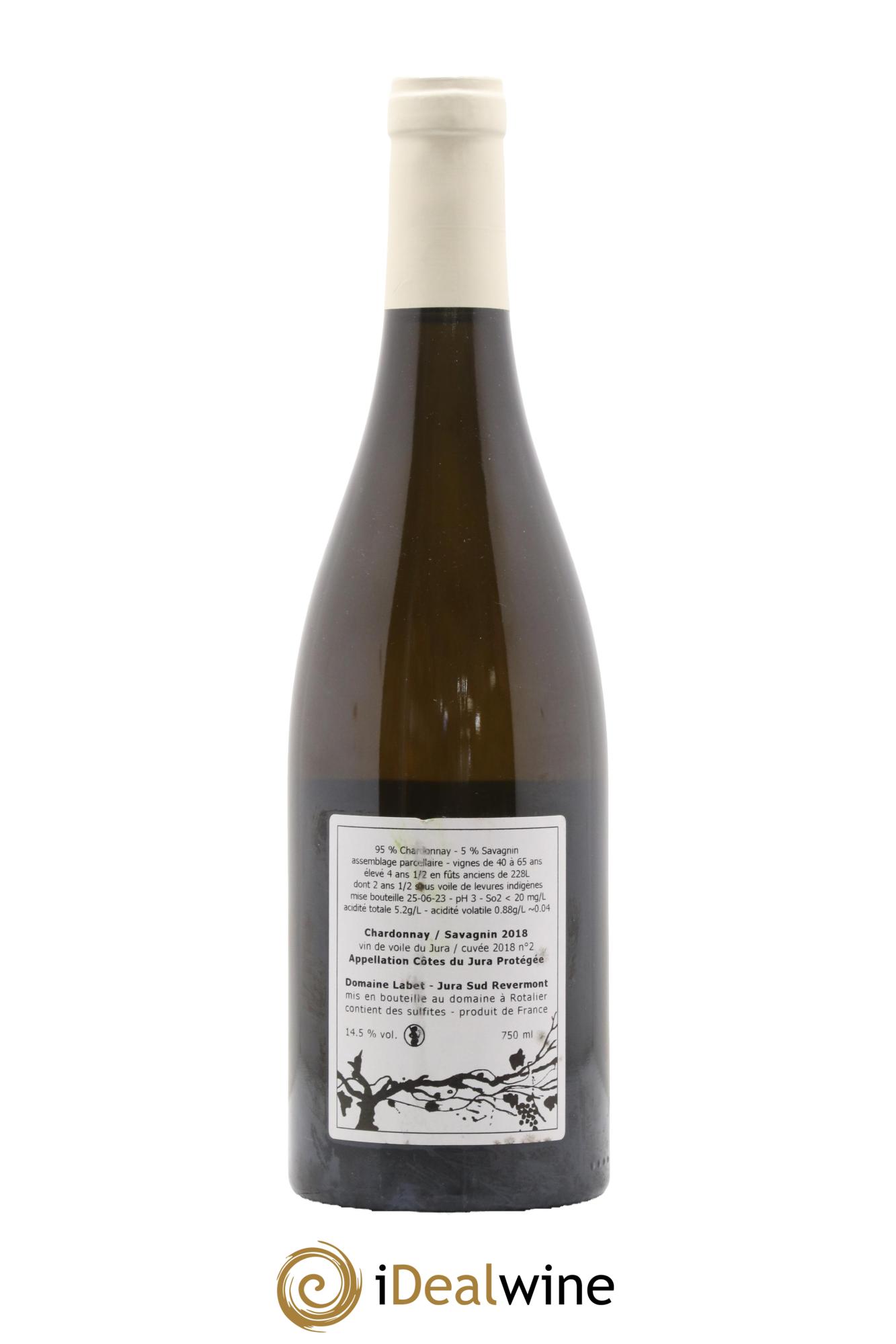 Côtes du Jura Vin de Voile Chardonnay-Savagnin cuvée de garde Romain - Julien  - Charline Labet 2018 - Lotto di 1 bottiglia - 1