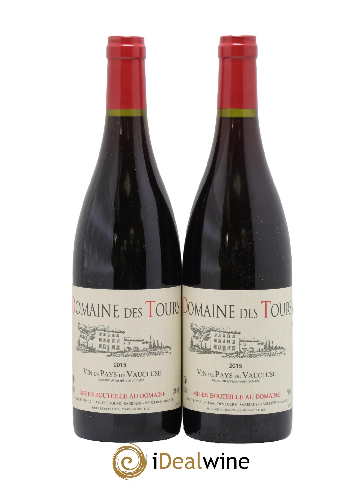 Vaucluse (Vin de Pays de Vaucluse) Domaine des Tours Emmanuel Reynaud 2015 - Lot de 2 bouteilles - 0