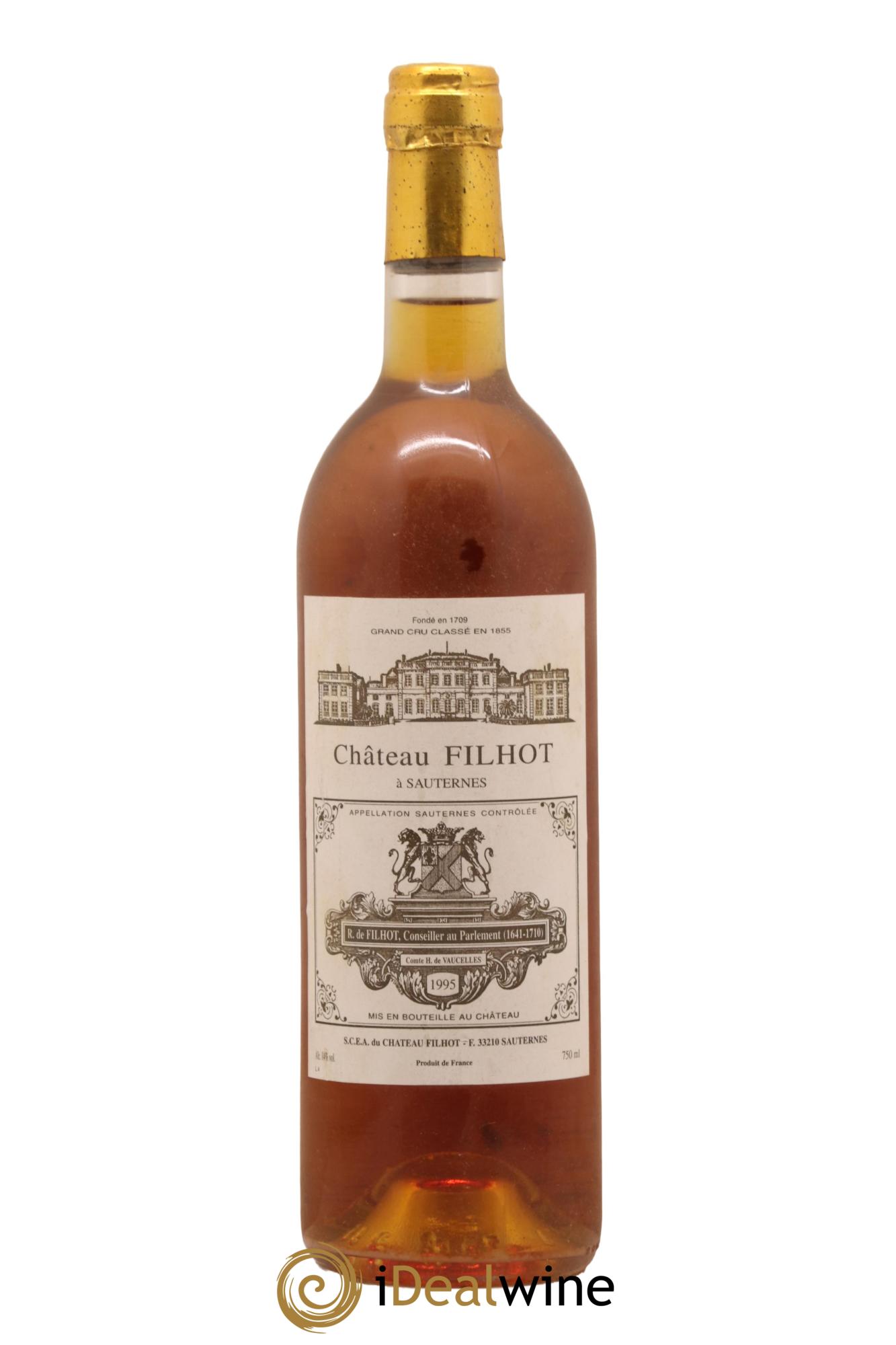 Château Filhot 2ème Grand Cru Classé 1995 - Lot de 1 bouteille - 0