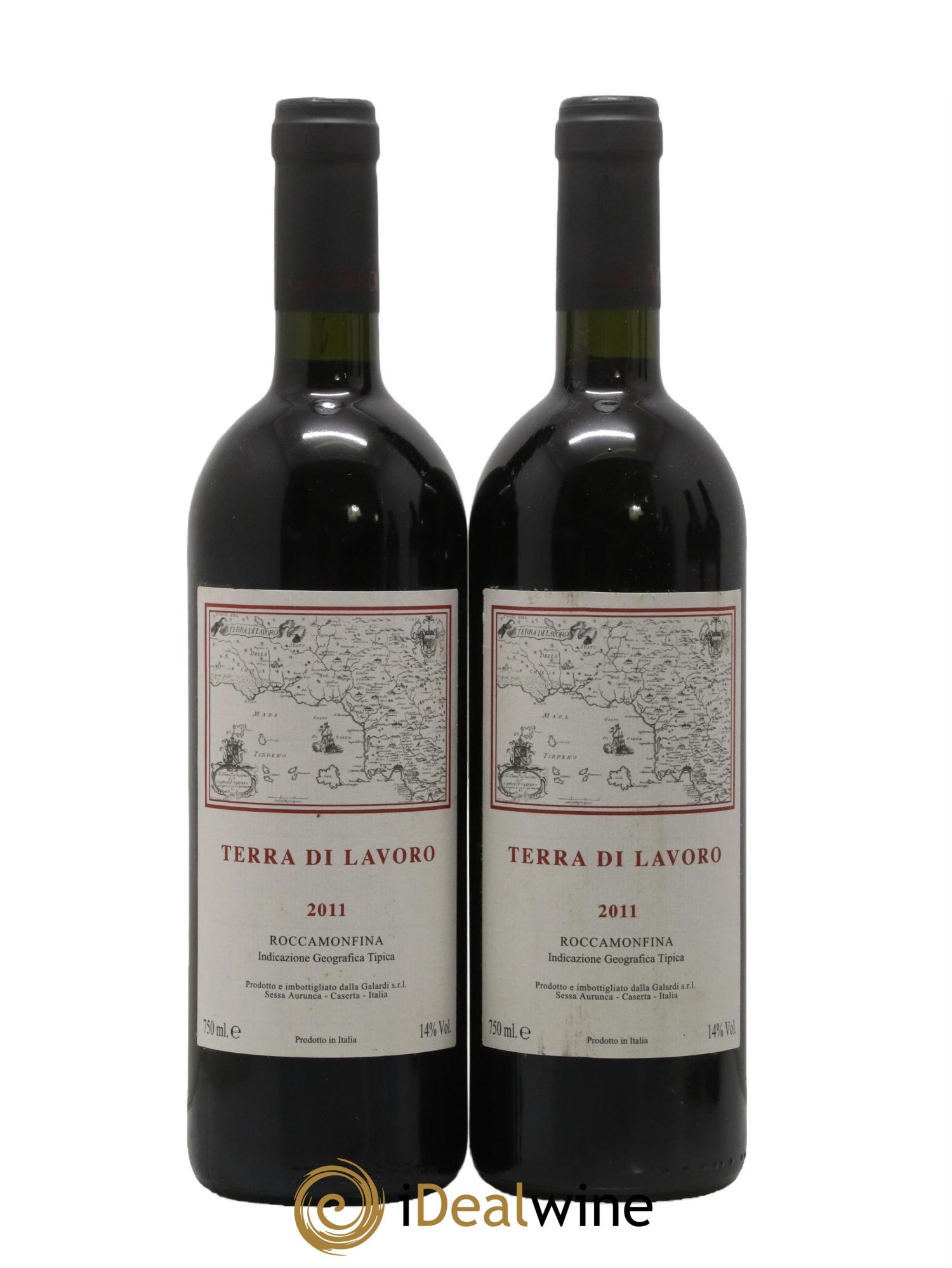 Italie Rocamonfina Terra Di Lavoro 2011 - Lot de 2 bouteilles - 0