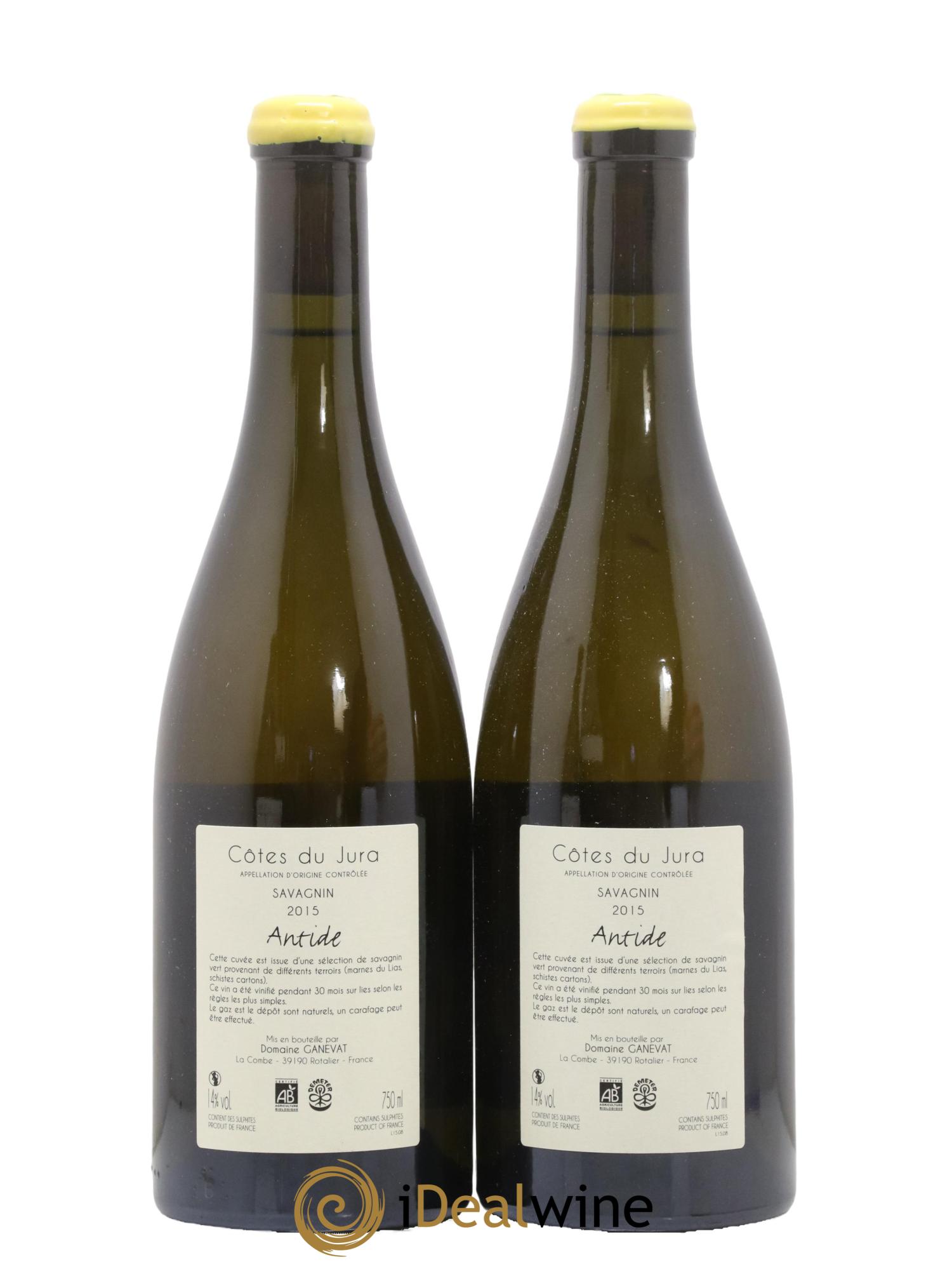Côtes du Jura Savagnin Antide Jean-François Ganevat (Domaine) 2015 - Lot de 2 bouteilles - 1