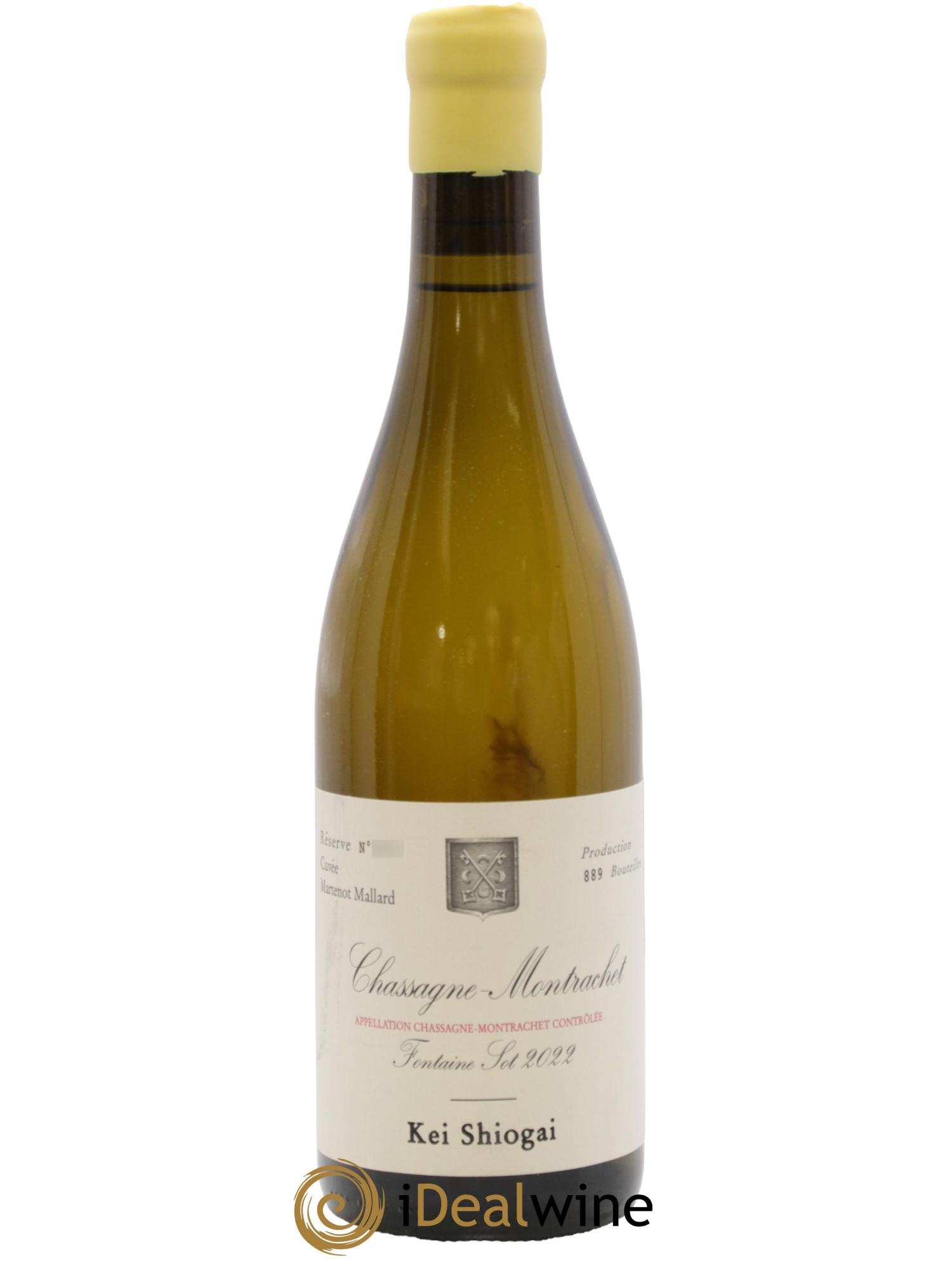 Chassagne-Montrachet Fontaine Sot cuvée Martenot Mallard Kei Shiogai 2022 - Posten von 1 Flasche - 0