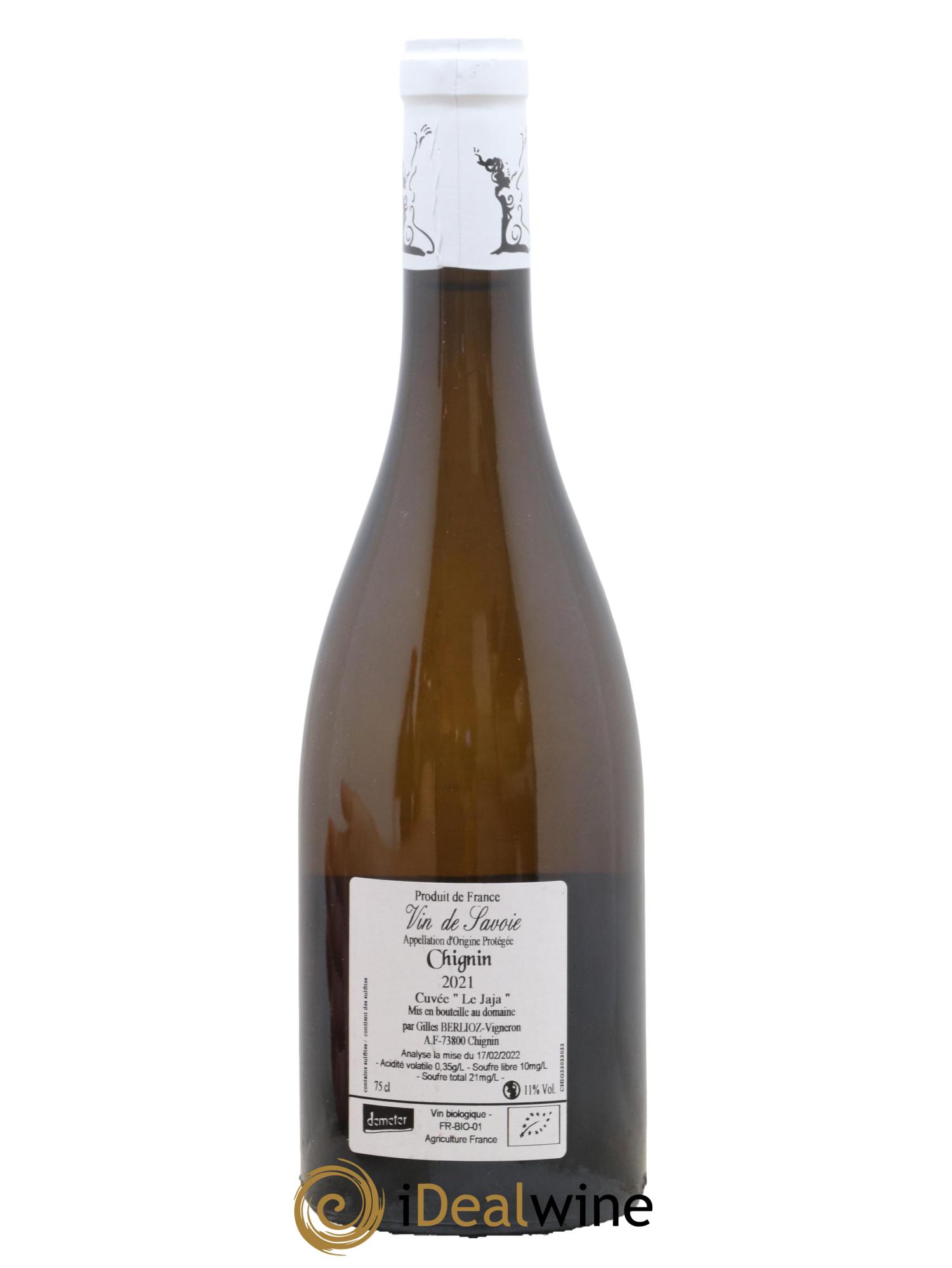 Vin de Savoie Chignin Le Jaja Gilles Berlioz 2021 - Lotto di 1 bottiglia - 1