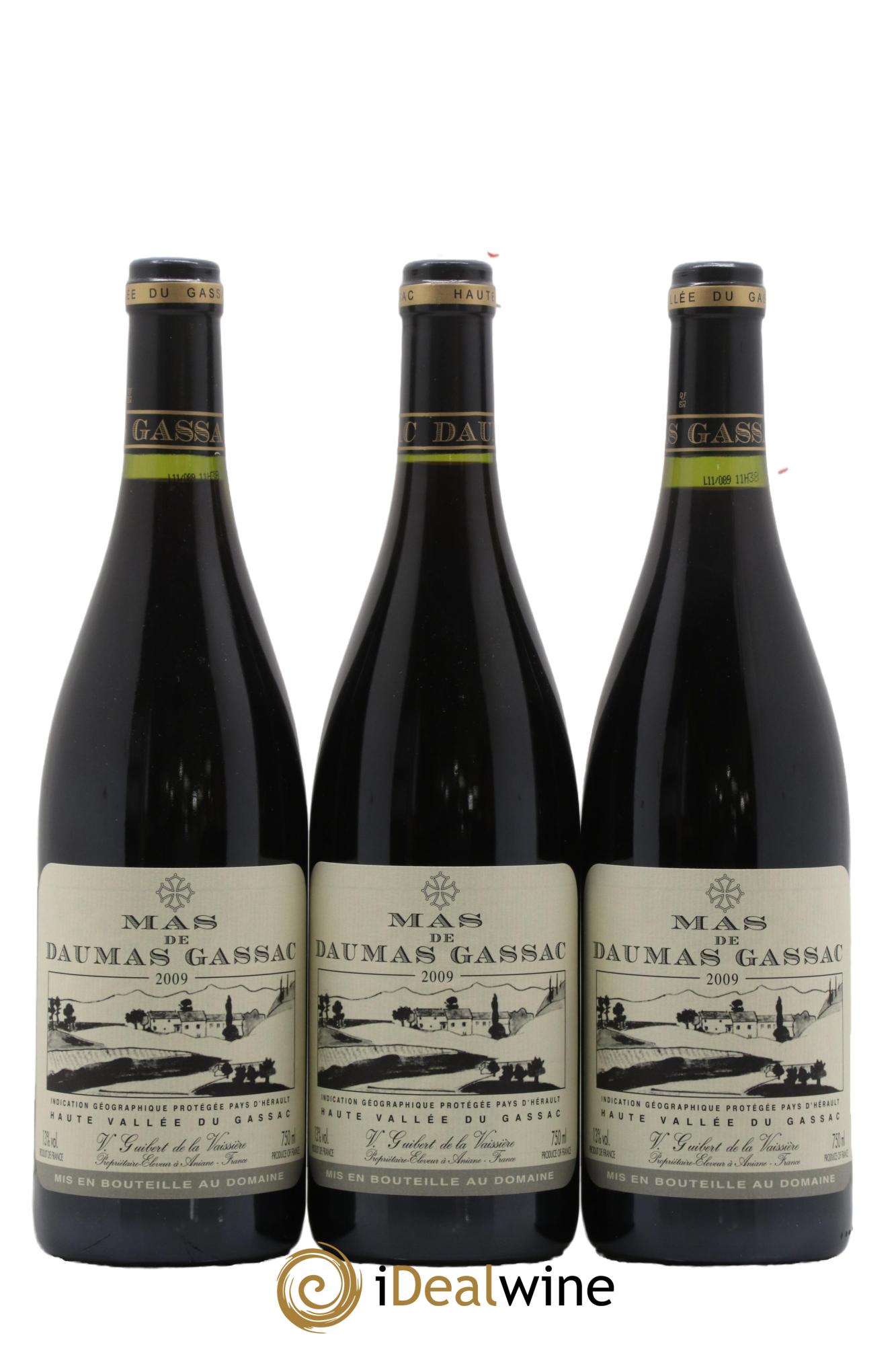 IGP Pays d'Hérault (Vin de Pays de l'Hérault) Mas de Daumas Gassac 2009 - Lot de 3 bouteilles - 0