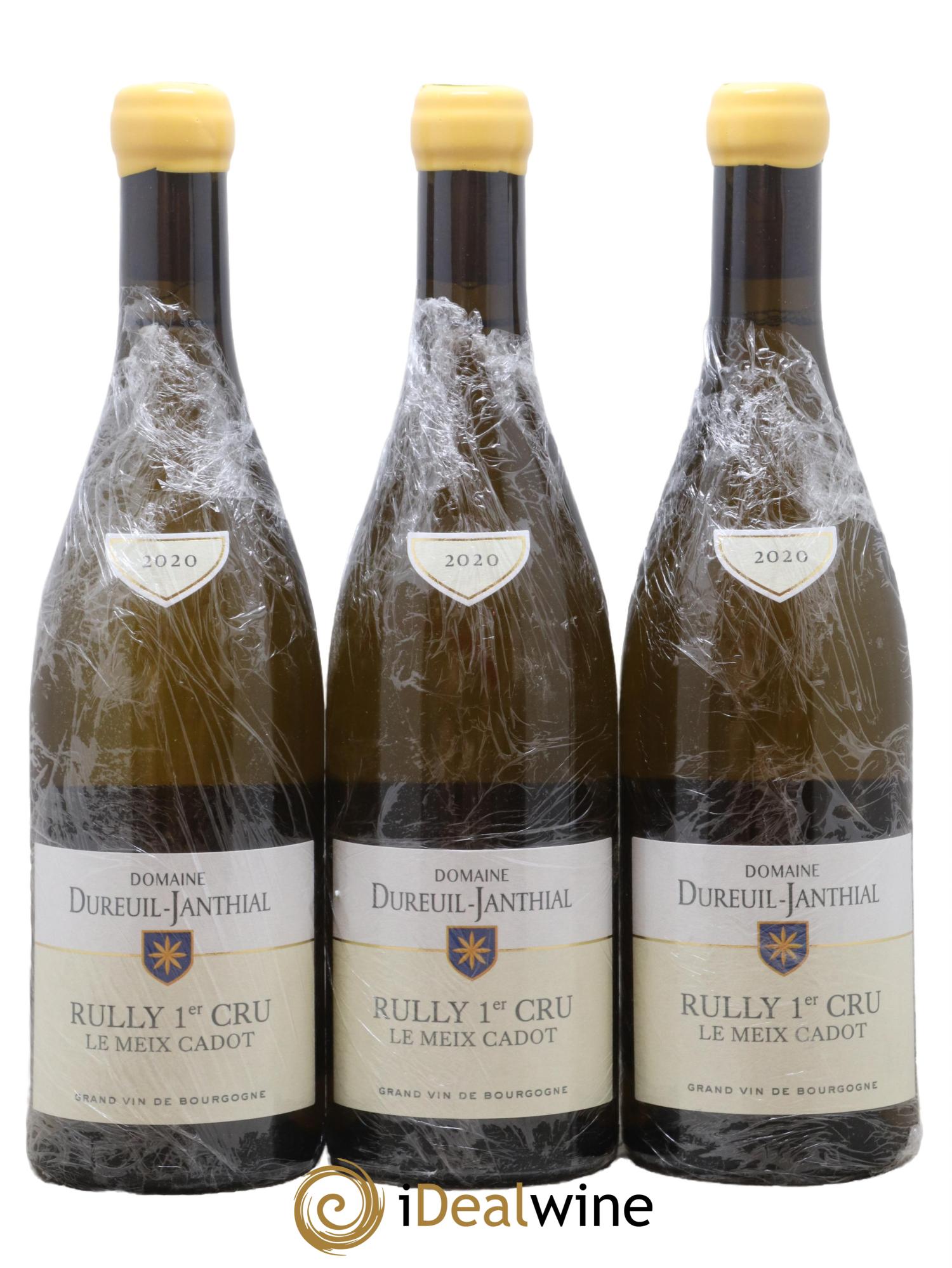 Rully 1er Cru Le Meix Cadot Vincent Dureuil-Janthial 2020 - Lot de 3 bouteilles - 0