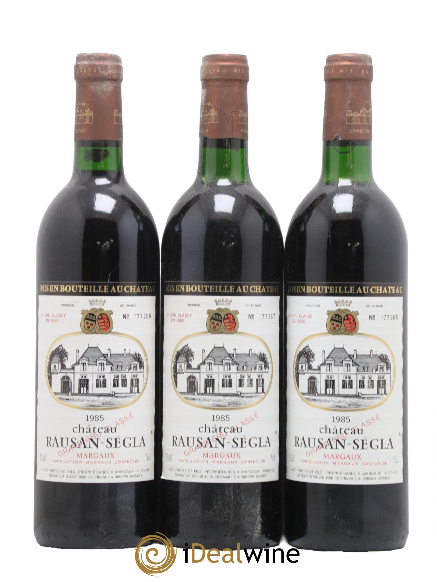 Château Rauzan Ségla Grand Cru Classé 1985 - Lot de 12 bouteilles - 1