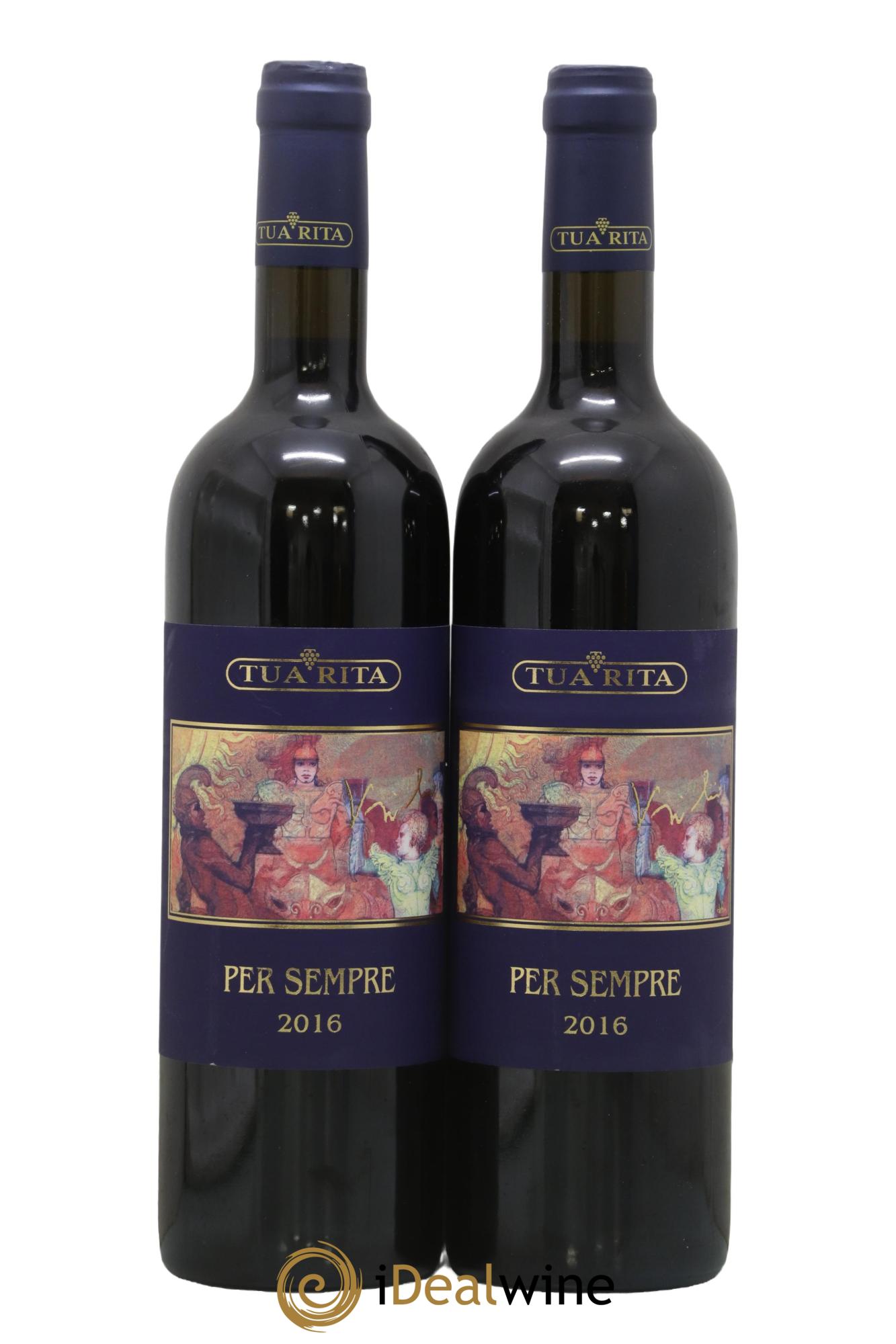 Toscana IGT Tua Rita Syrah Per Sempre 2016 - Lot of 2 bottles - 0