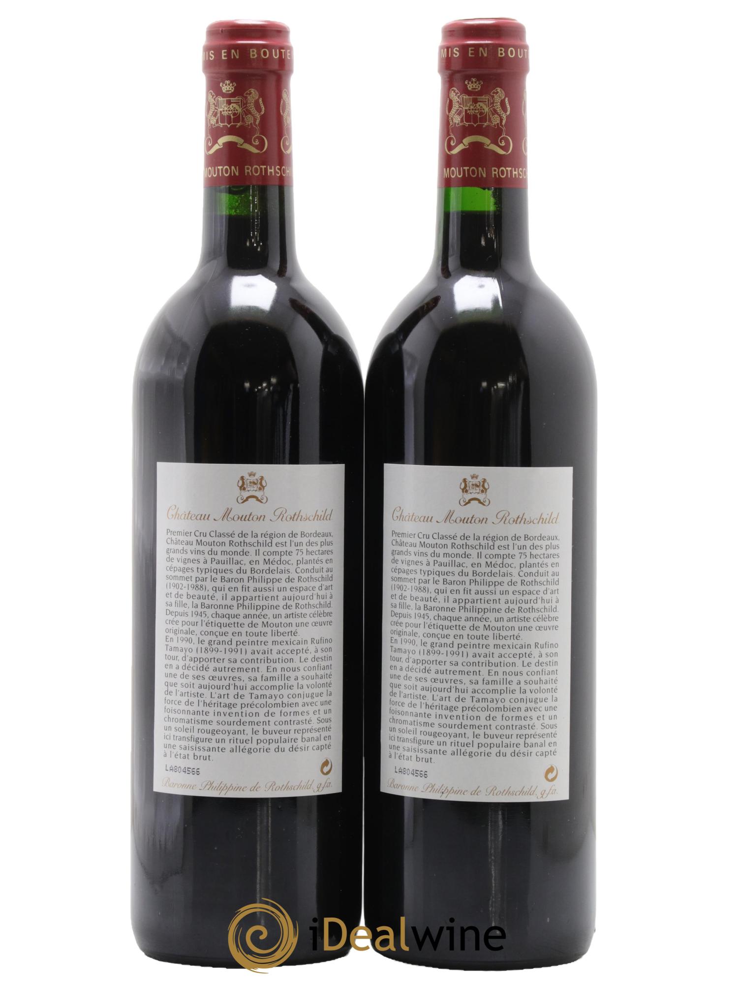Château Mouton Rothschild 1er Grand Cru Classé 1998 - Lot of 2 bottles - 1