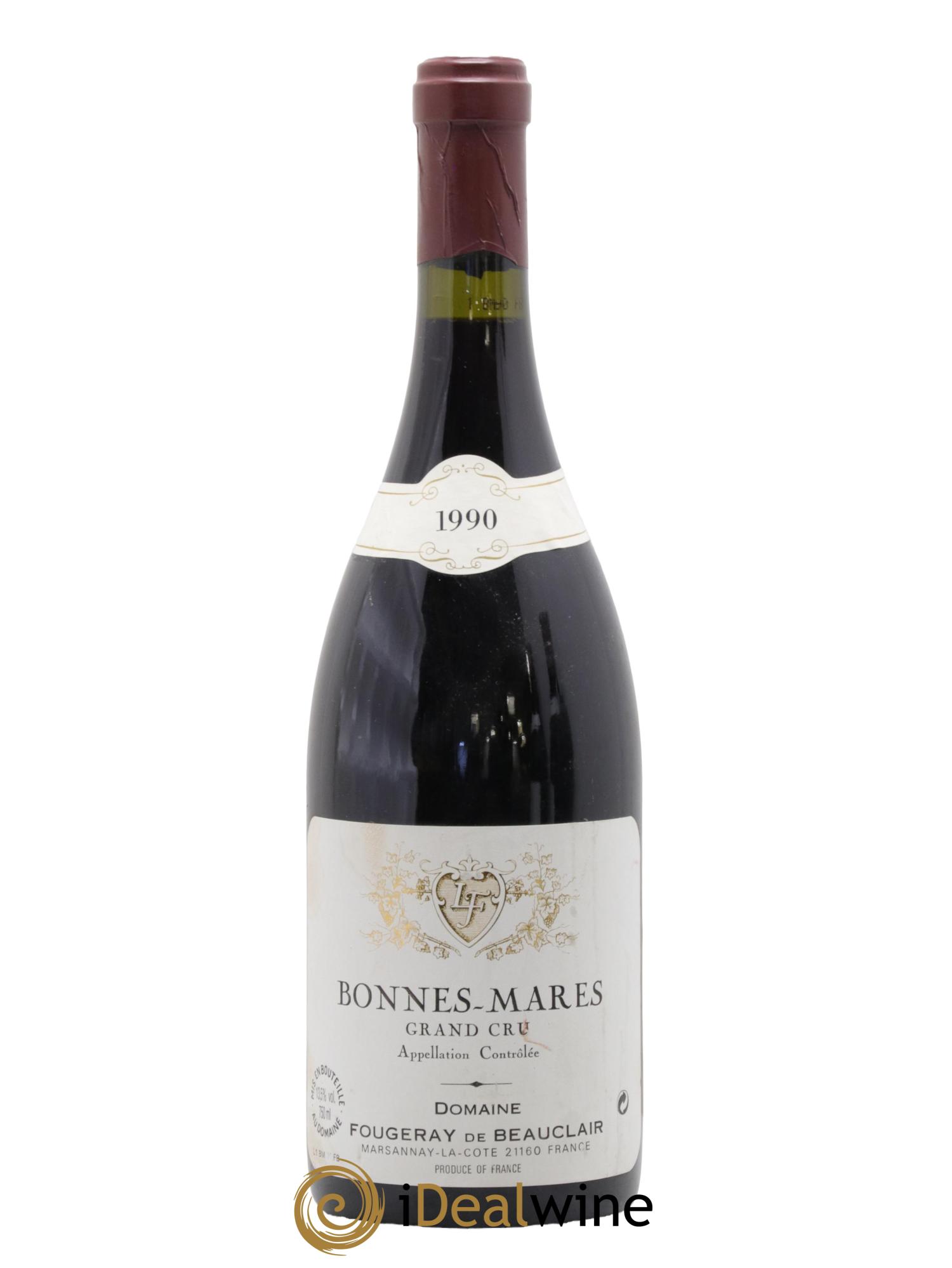 Bonnes-Mares Grand Cru Domaine Fougeray De Beauclair 1990 - Lot de 1 bouteille - 0