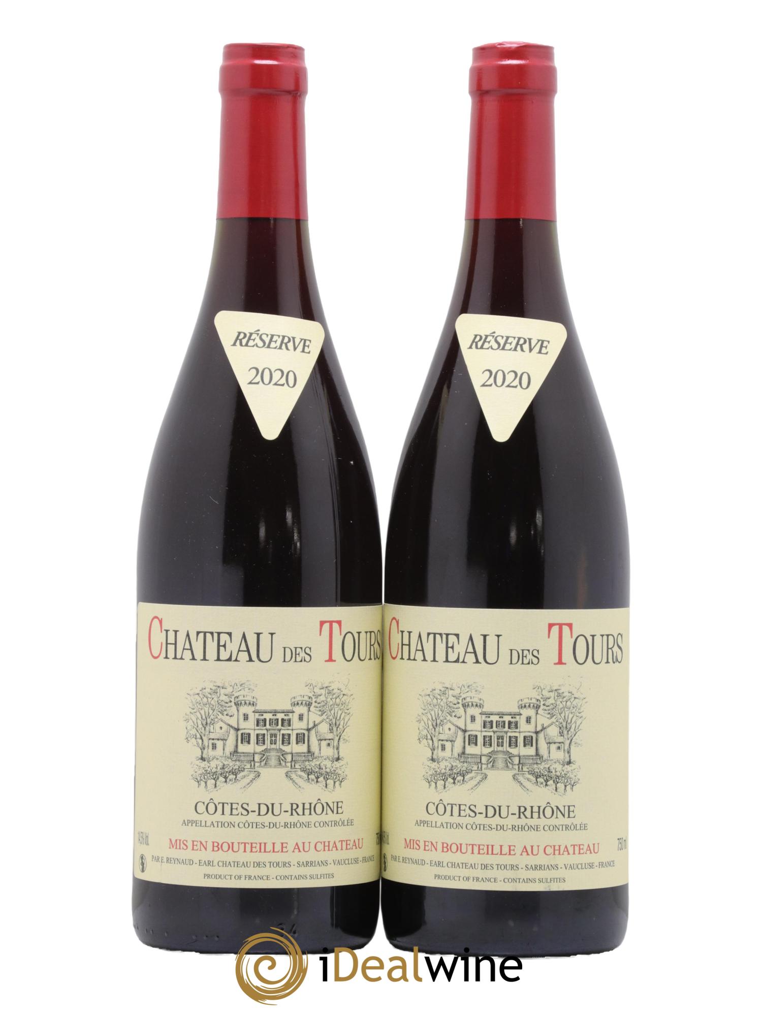 Côtes-du-Rhône Château des Tours Emmanuel Reynaud 2020 - Lot de 2 bouteilles - 0