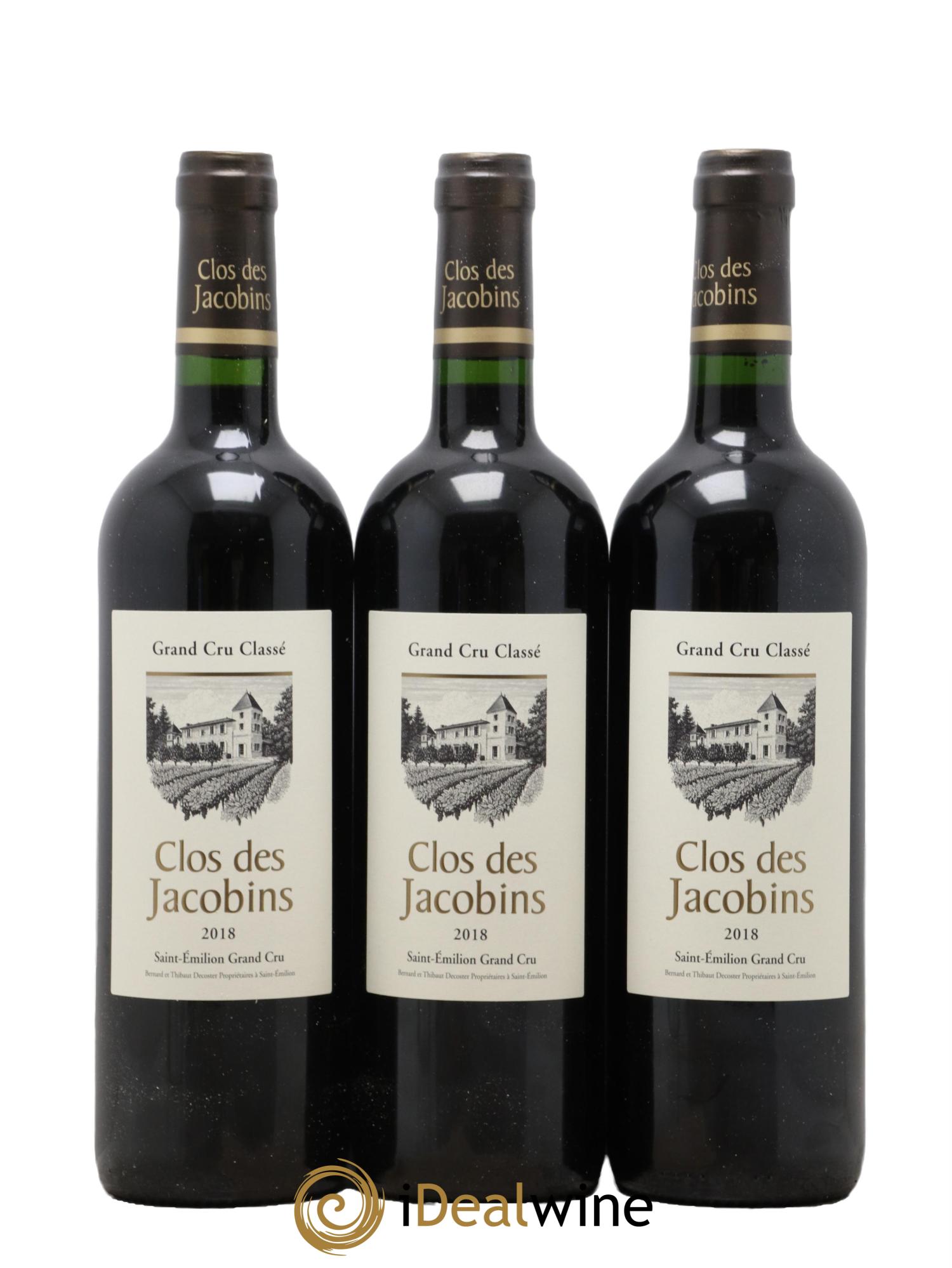 Château Clos des Jacobins Grand Cru Classé 2018 - Lotto di 6 bottiglie - 1