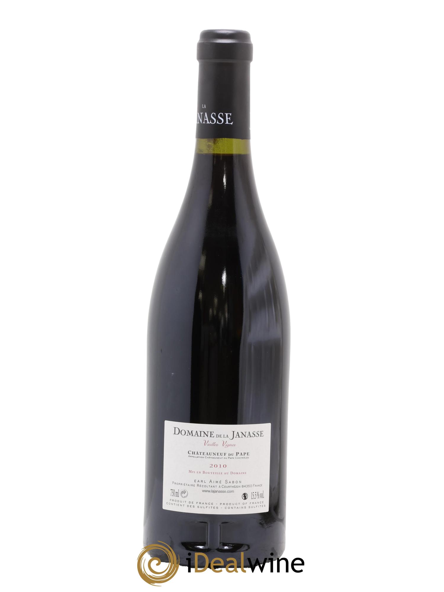 Châteauneuf-du-Pape Cuvée Vieilles Vignes La Janasse (Domaine de) 2010 - Lot de 1 bouteille - 1