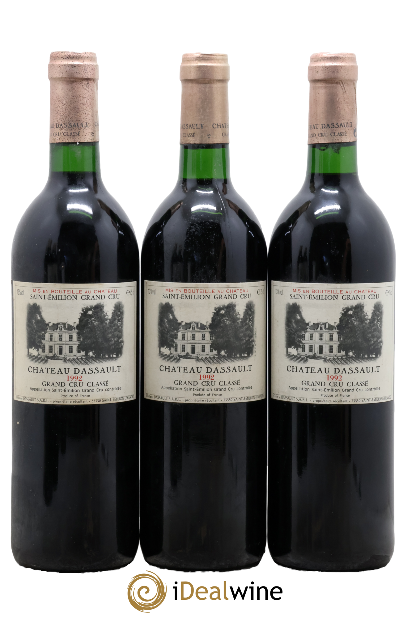 Château Dassault Grand Cru Classé 1992 - Lot of 3 bottles - 0