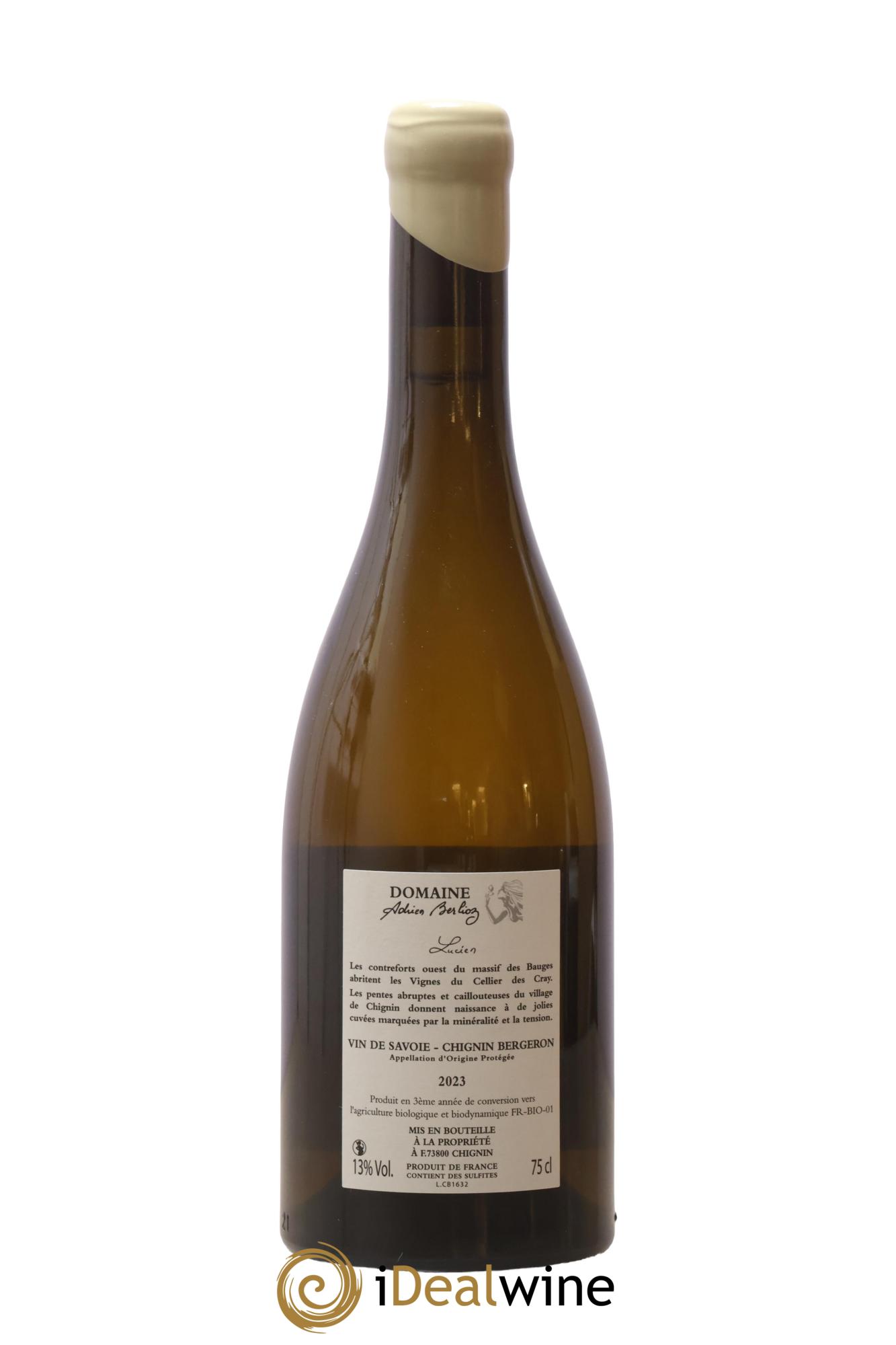 Vin de Savoie Chignin-Bergeron Lucien Adrien Berlioz 2023 - Posten von 1 Flasche - 1