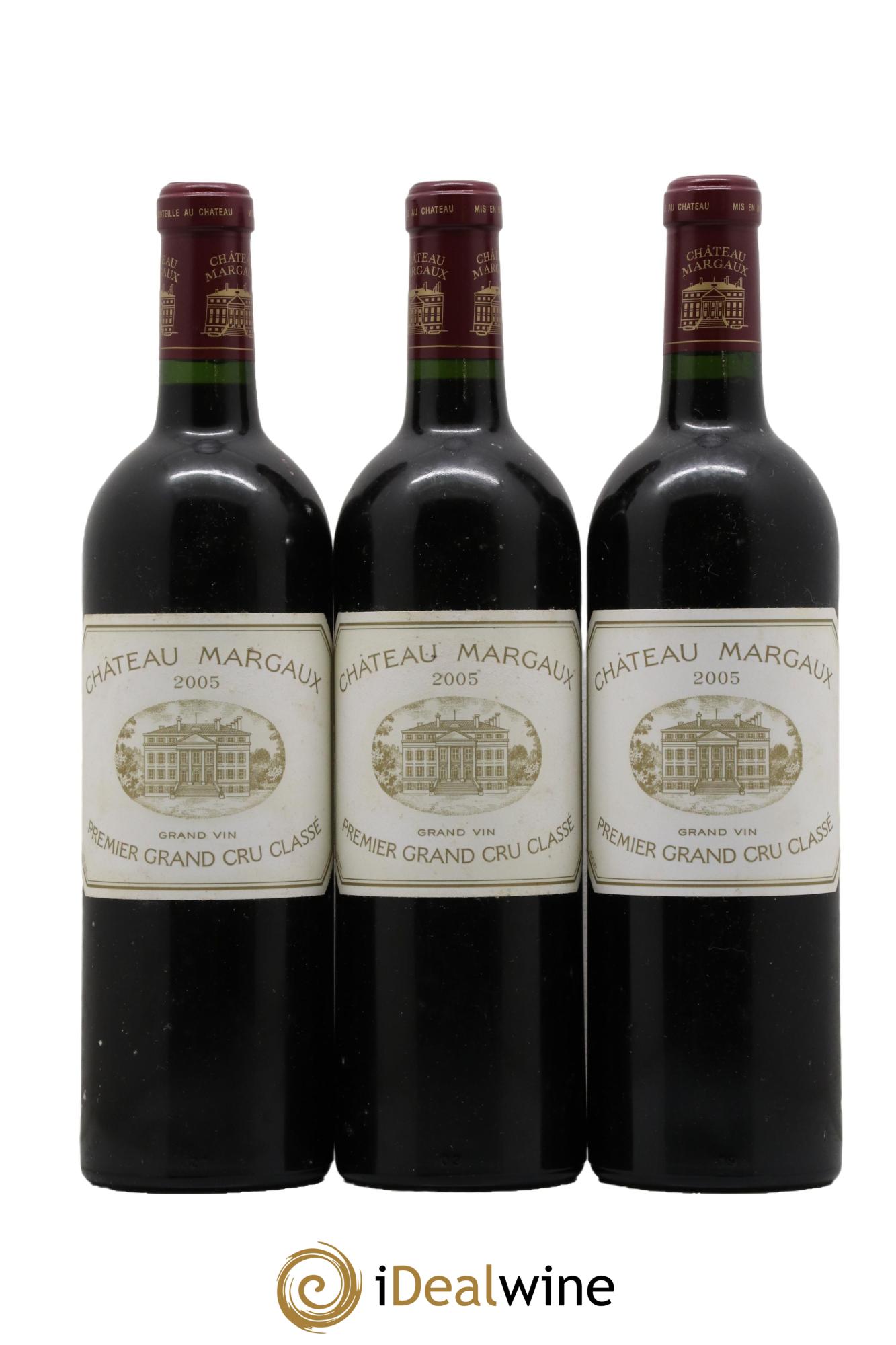 Château Margaux 1er Grand Cru Classé 2005 - Lot de 3 bouteilles - 0