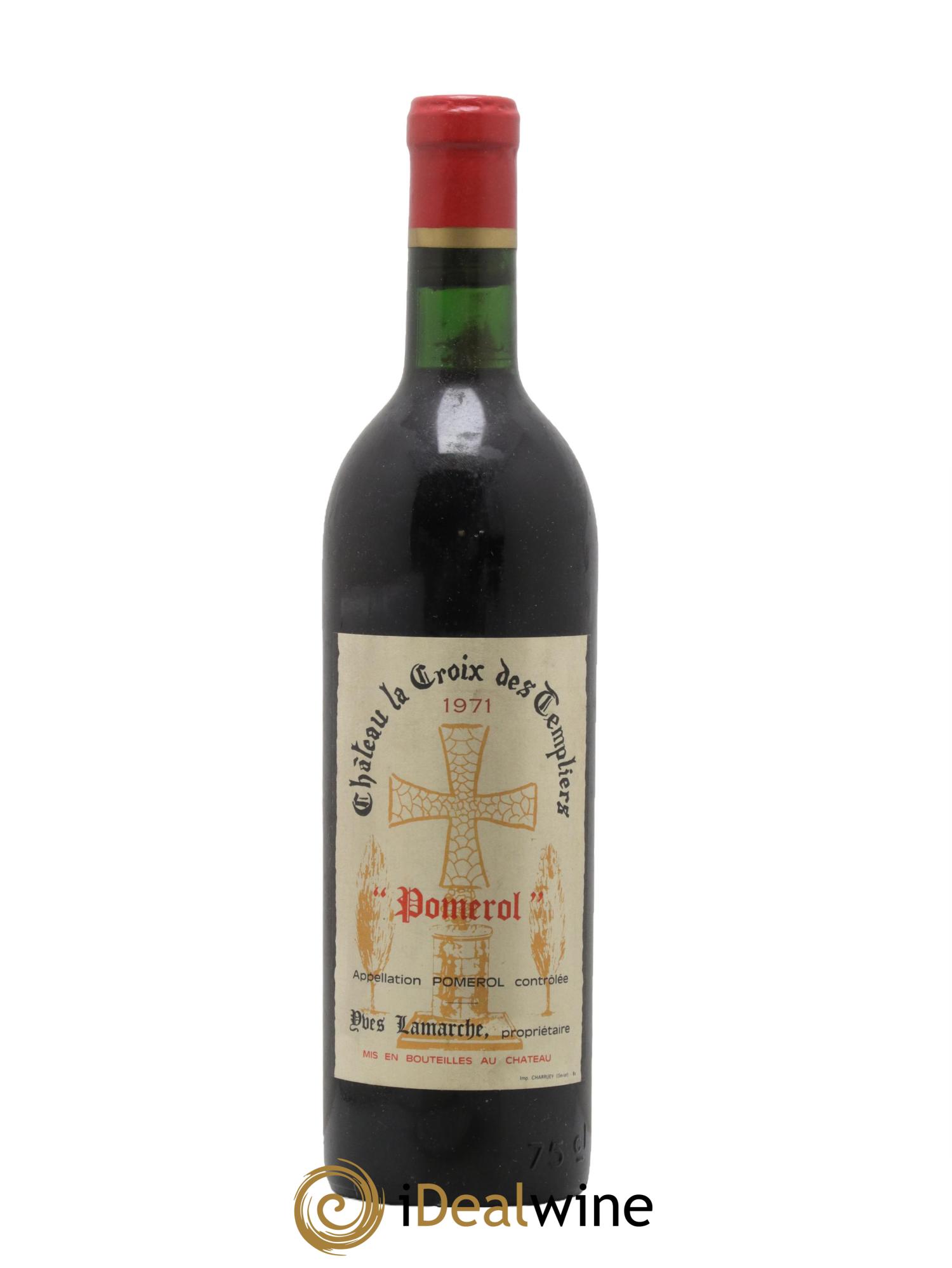 Pomerol Château La Croix Des Templiers 1971 - Lot de 1 bouteille - 0