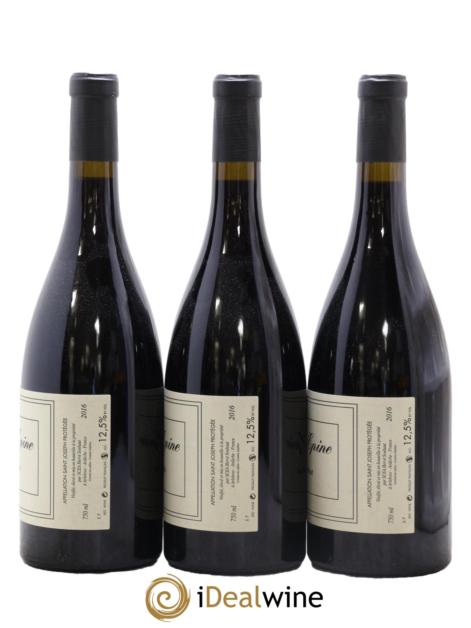 Saint-Joseph Sainte Epine Hervé Souhaut - Domaine Romaneaux-Destezet 2016 - Lot de 3 bouteilles - 1