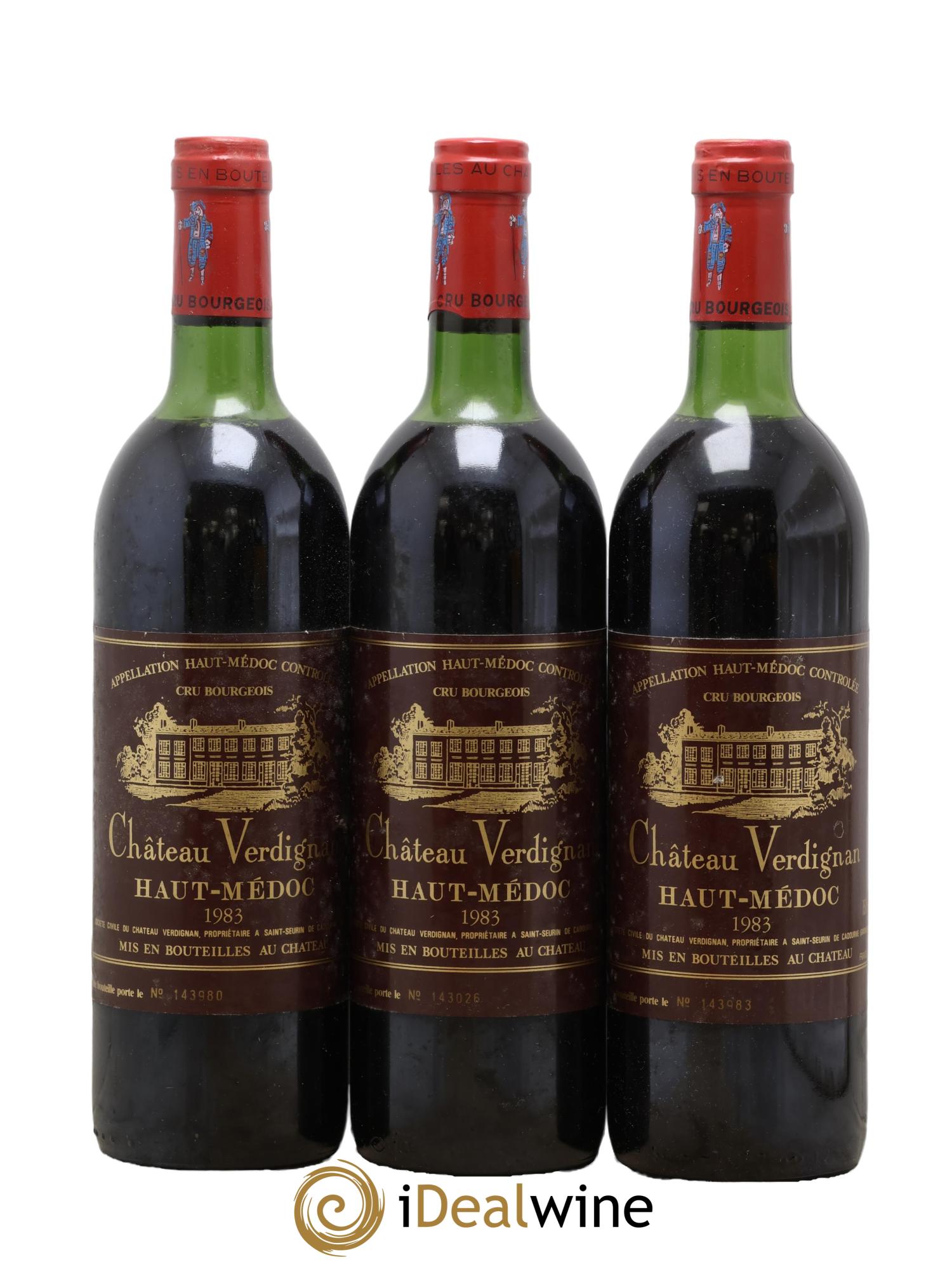 Château Verdignan Cru Bourgeois  1983 - Posten von 3 Flaschen - 0