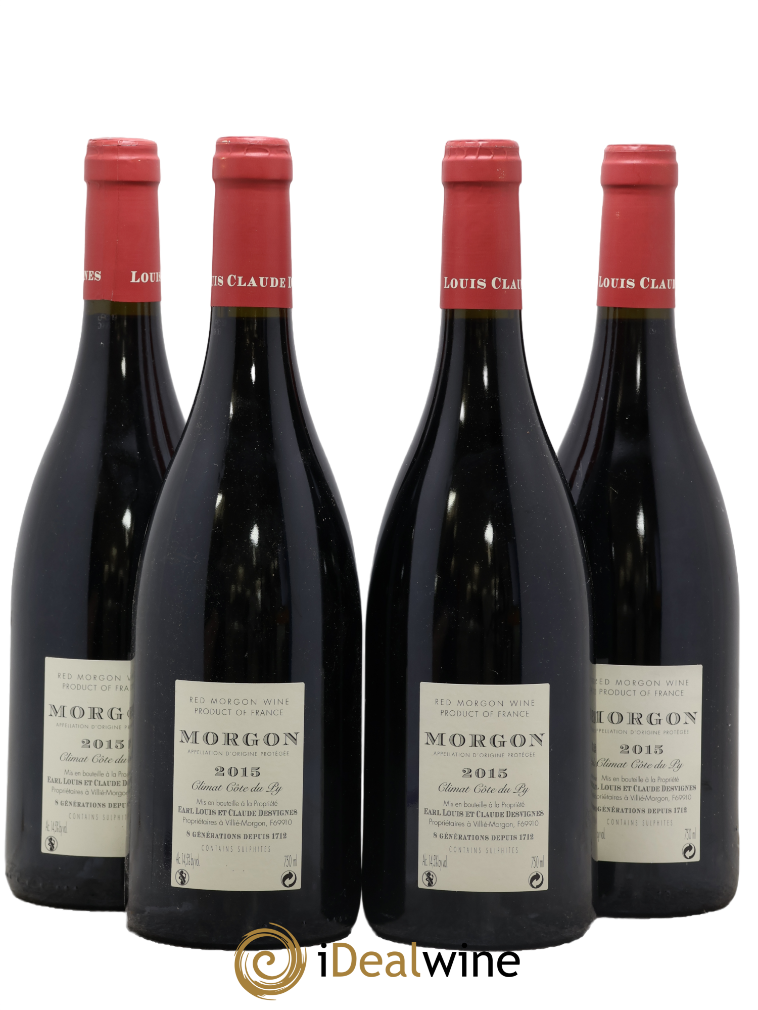Morgon Côte du Py Louis-Claude Desvignes 2015 - Lot de 4 bouteilles - 1