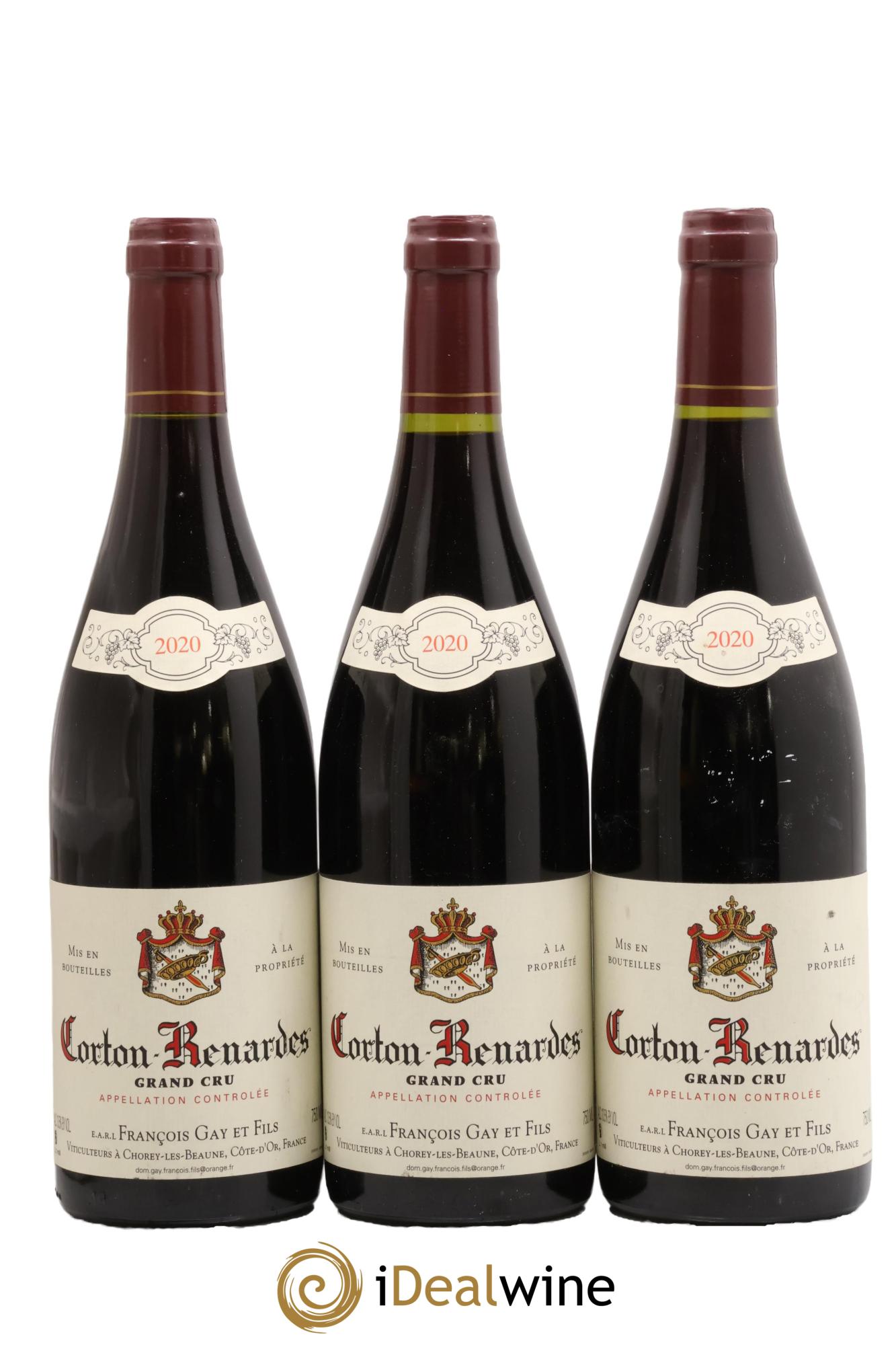 Corton Grand Cru Renardes François Gay et Fils 2020 - Lot of 3 bottles - 0