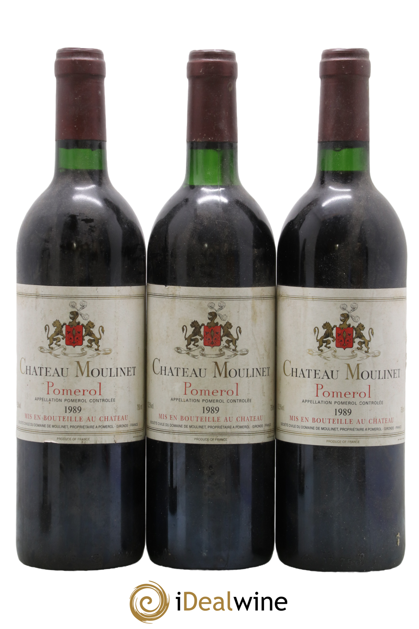 Château Moulinet 1989 - Lot de 3 bouteilles - 0