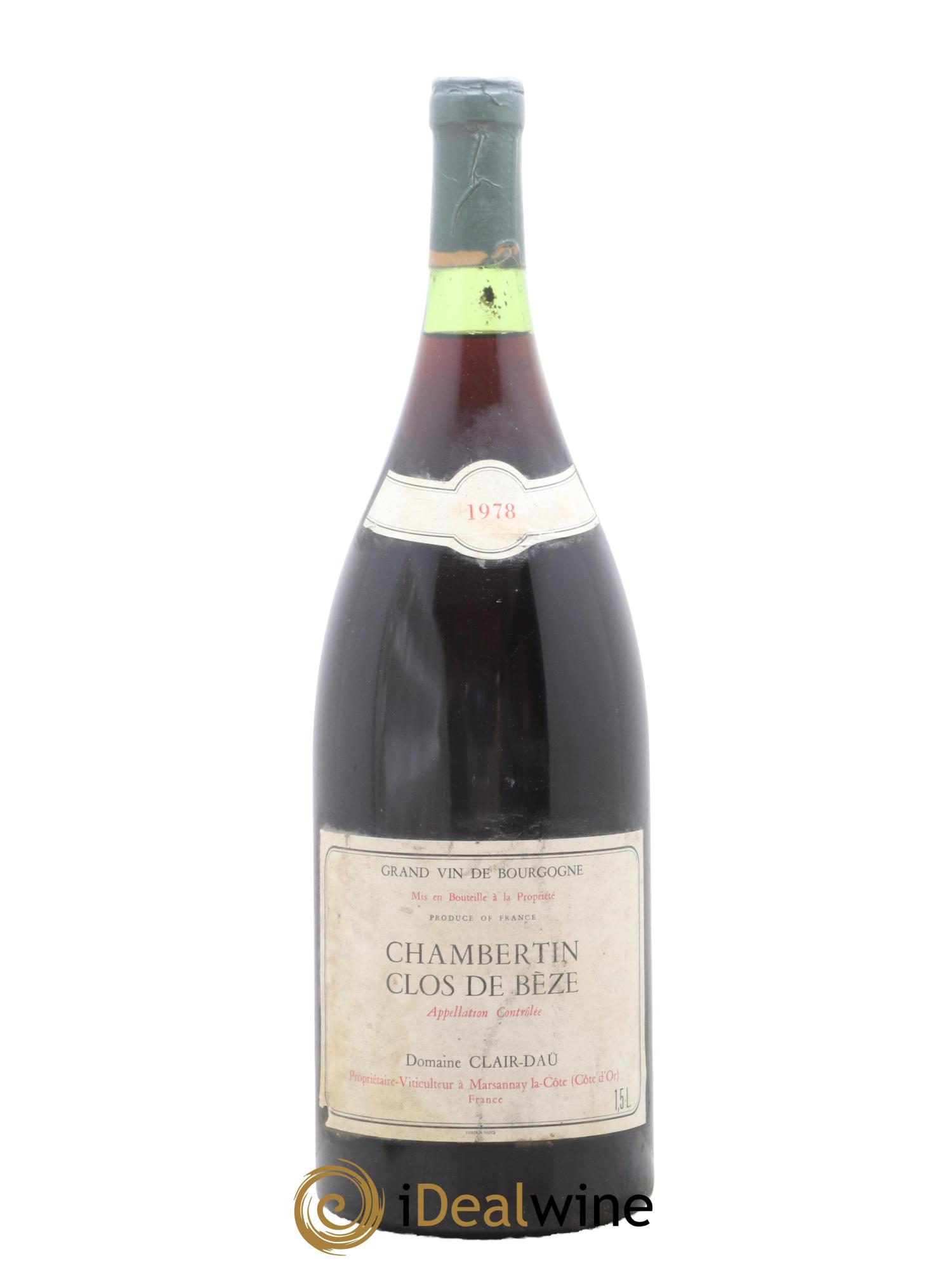 Chambertin Clos de Bèze Grand Cru Clair Daü 1978 - Lot de 1 magnum - 0